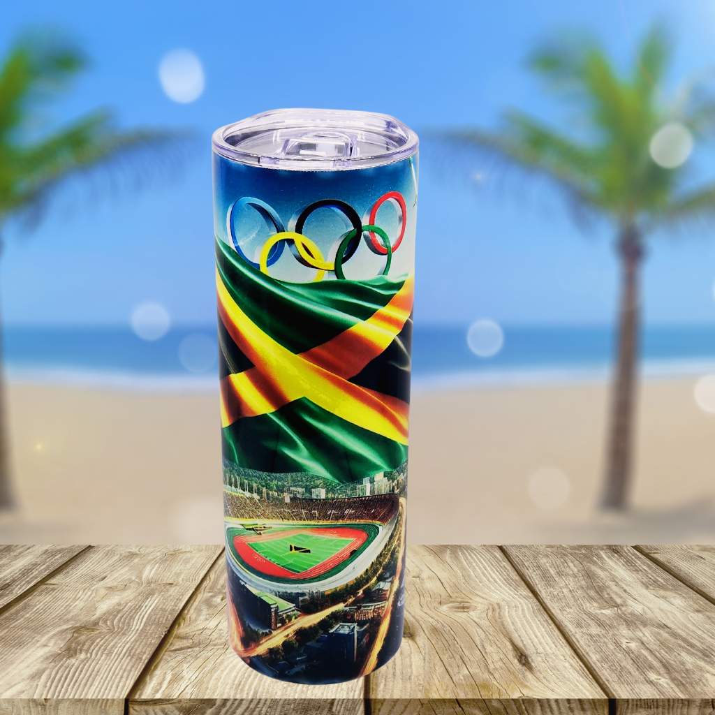 Jamaican Olympic Flag  tumbler