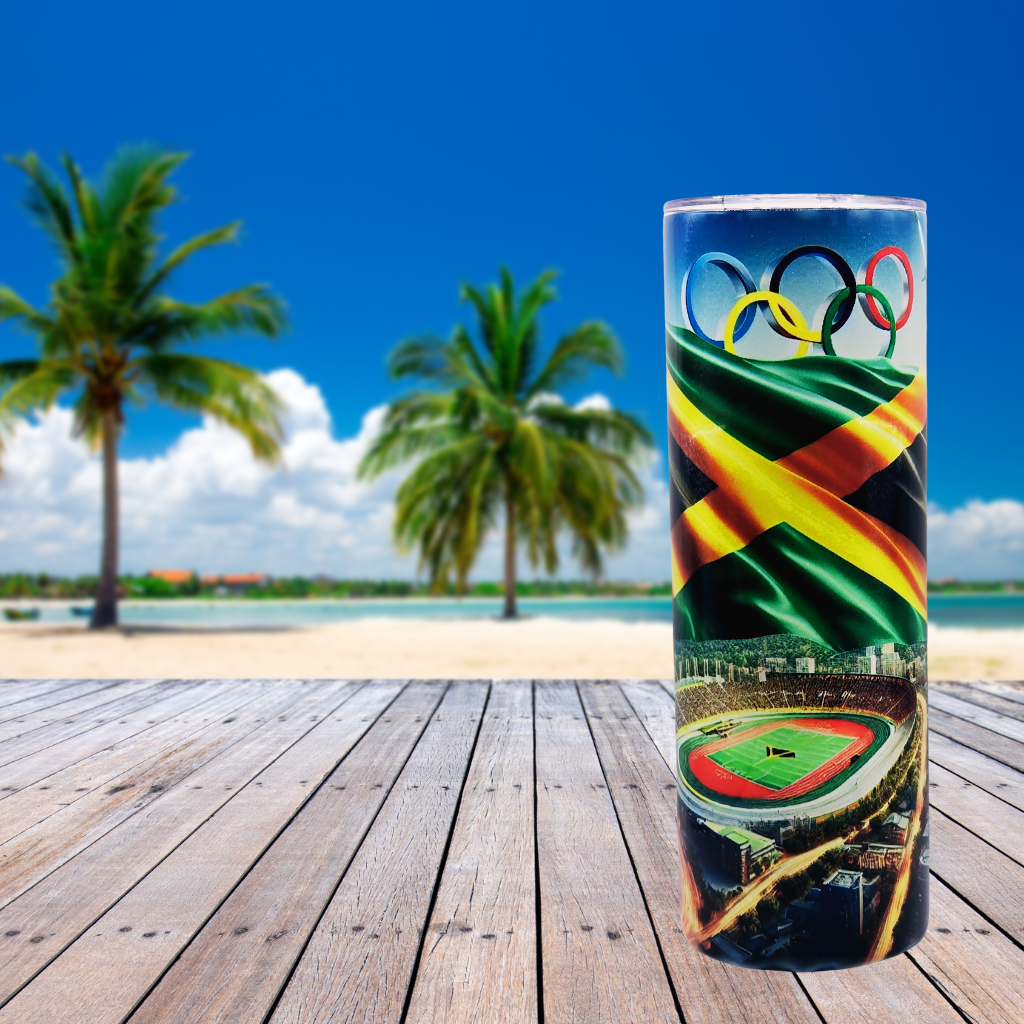 Jamaican Olympic Flag  tumbler