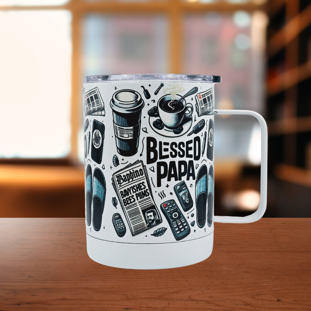 Blessed Papa 12 oz coffee mug with