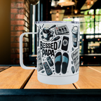 Blessed Papa 12 oz coffee mug with