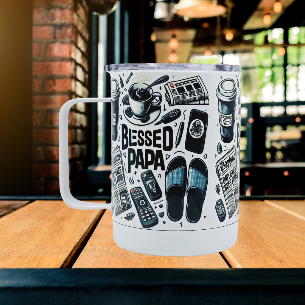 Blessed Papa 12 oz coffee mug with