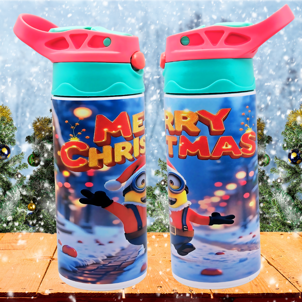12 oz color lid water bottle