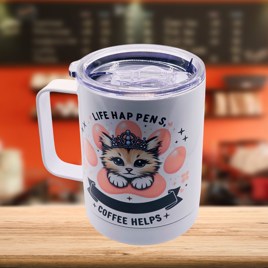 Life happens. coffee helps 12 oz coffee mug