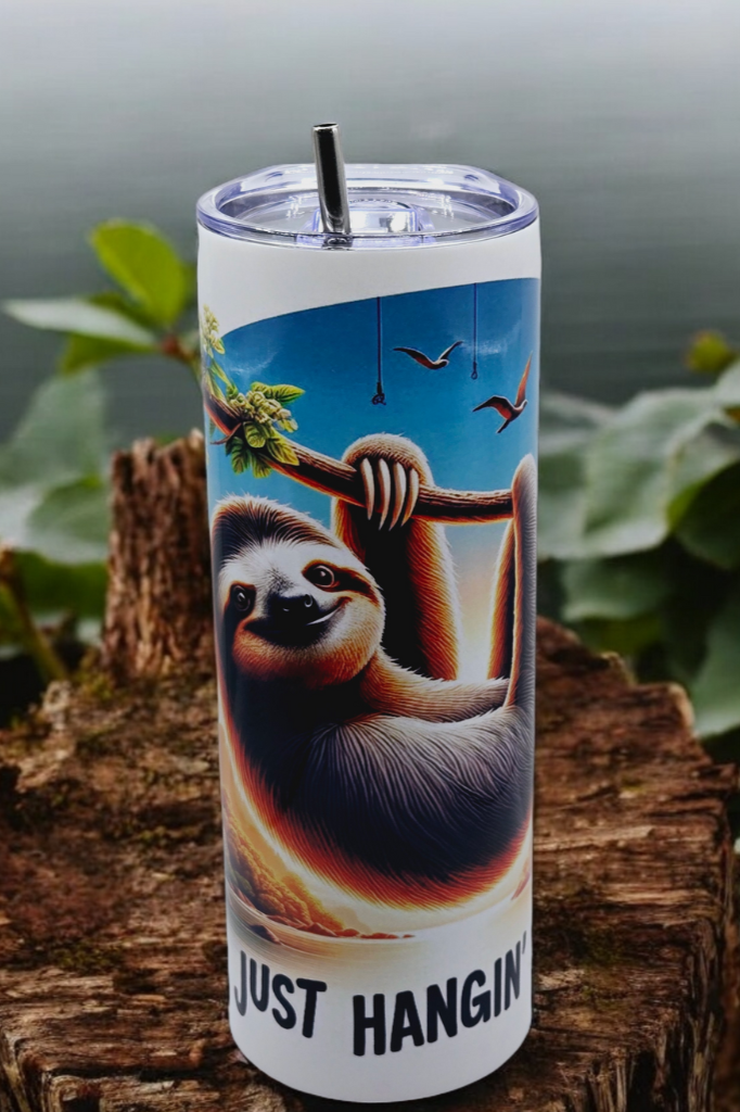 Sloth "Just Hangin' Out" Tumbler