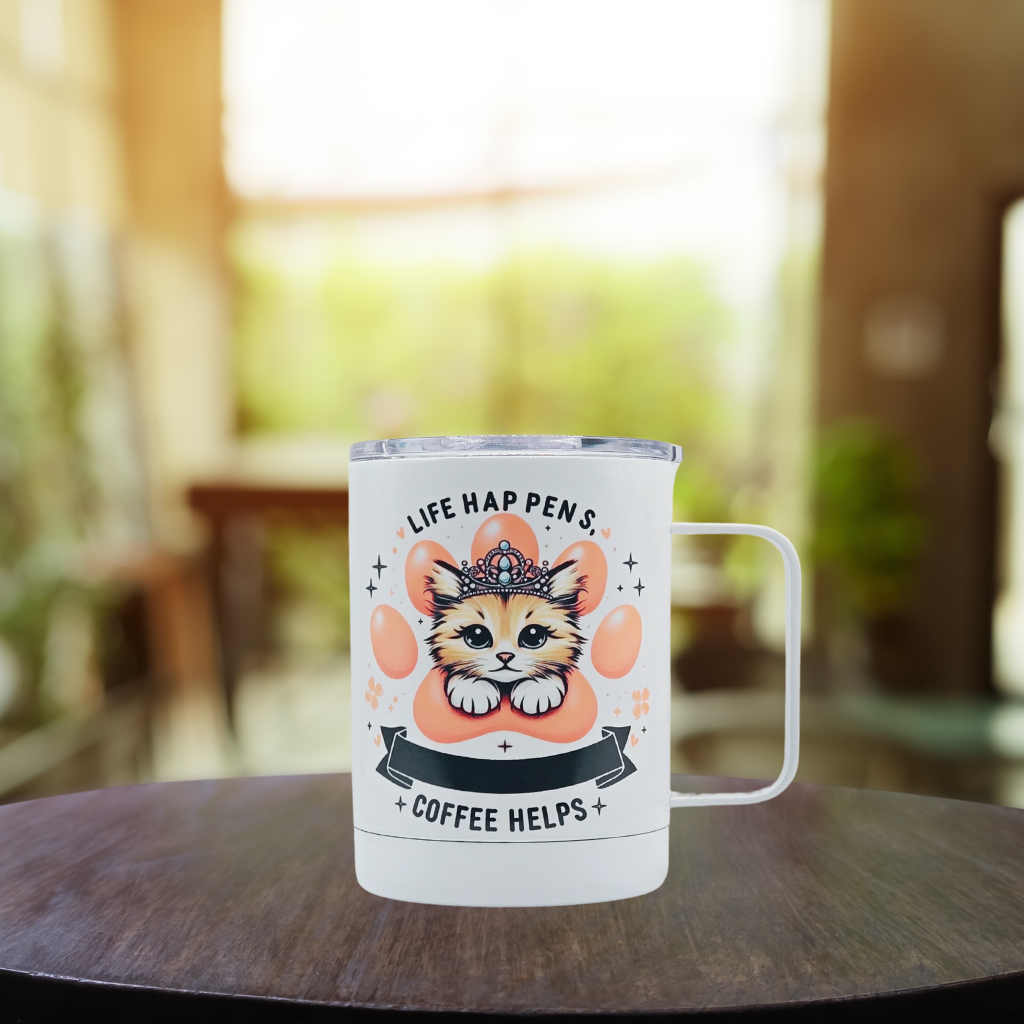 Life happens. coffee helps 12 oz coffee mug