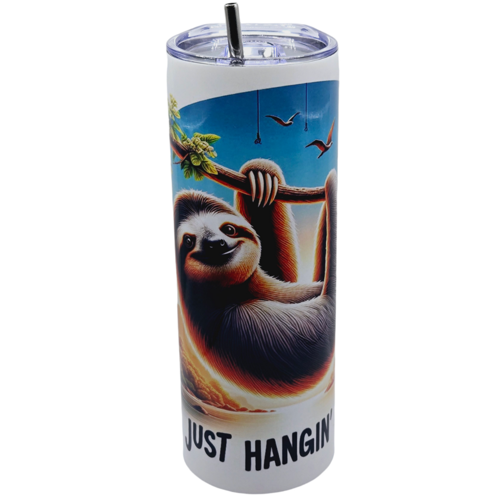 Sloth "Just Hangin' Out" Tumbler