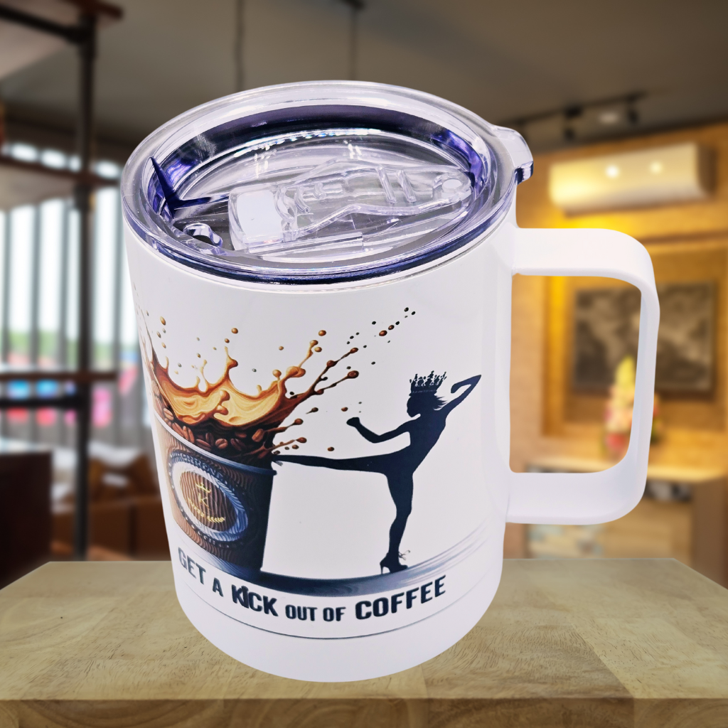 "Get a Kick out of Coffee" 12 oz coffee mug
