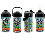 12oz kids water bottle tumbler with strap handle and straw