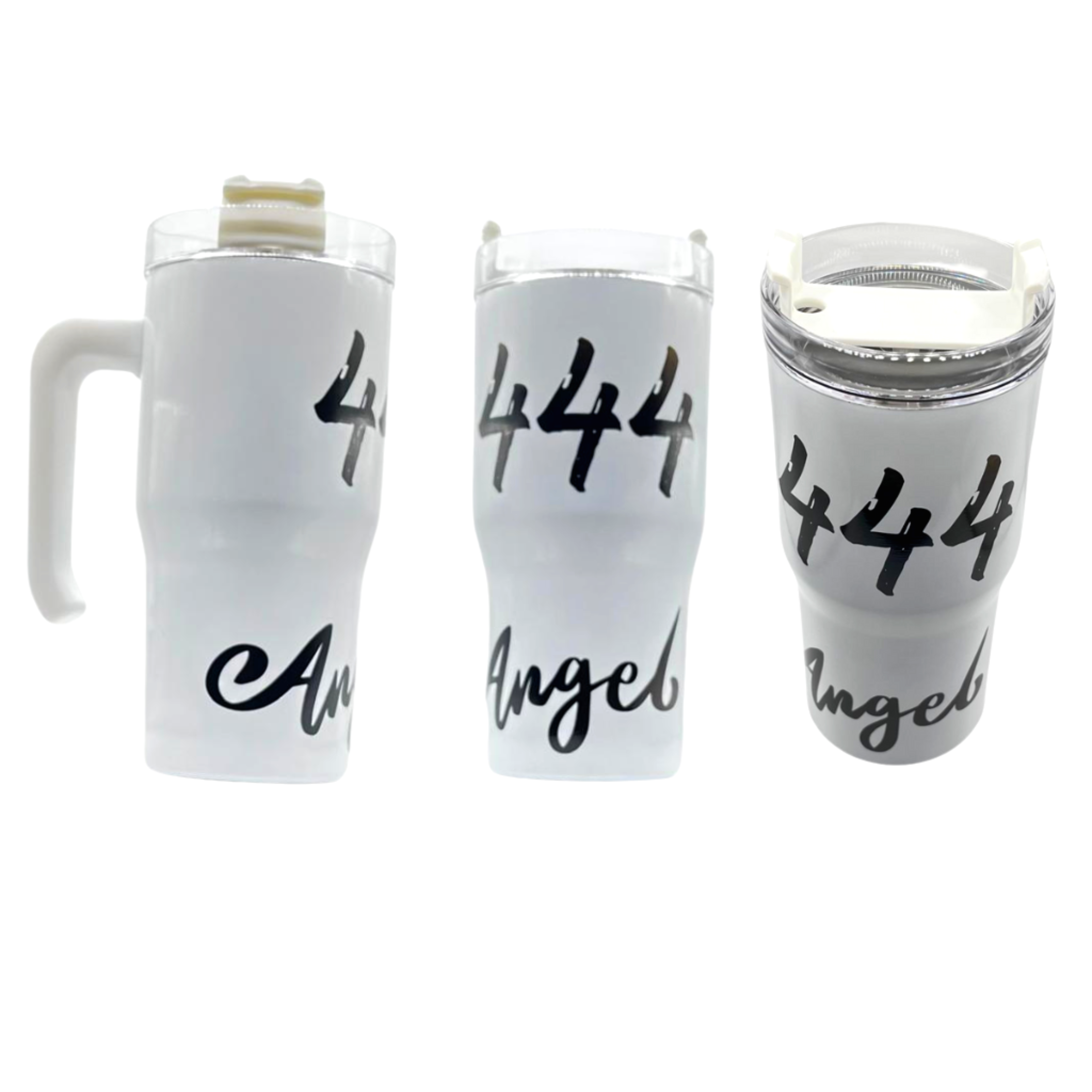 20oz coffee tumbler mug with screw on lid and straw