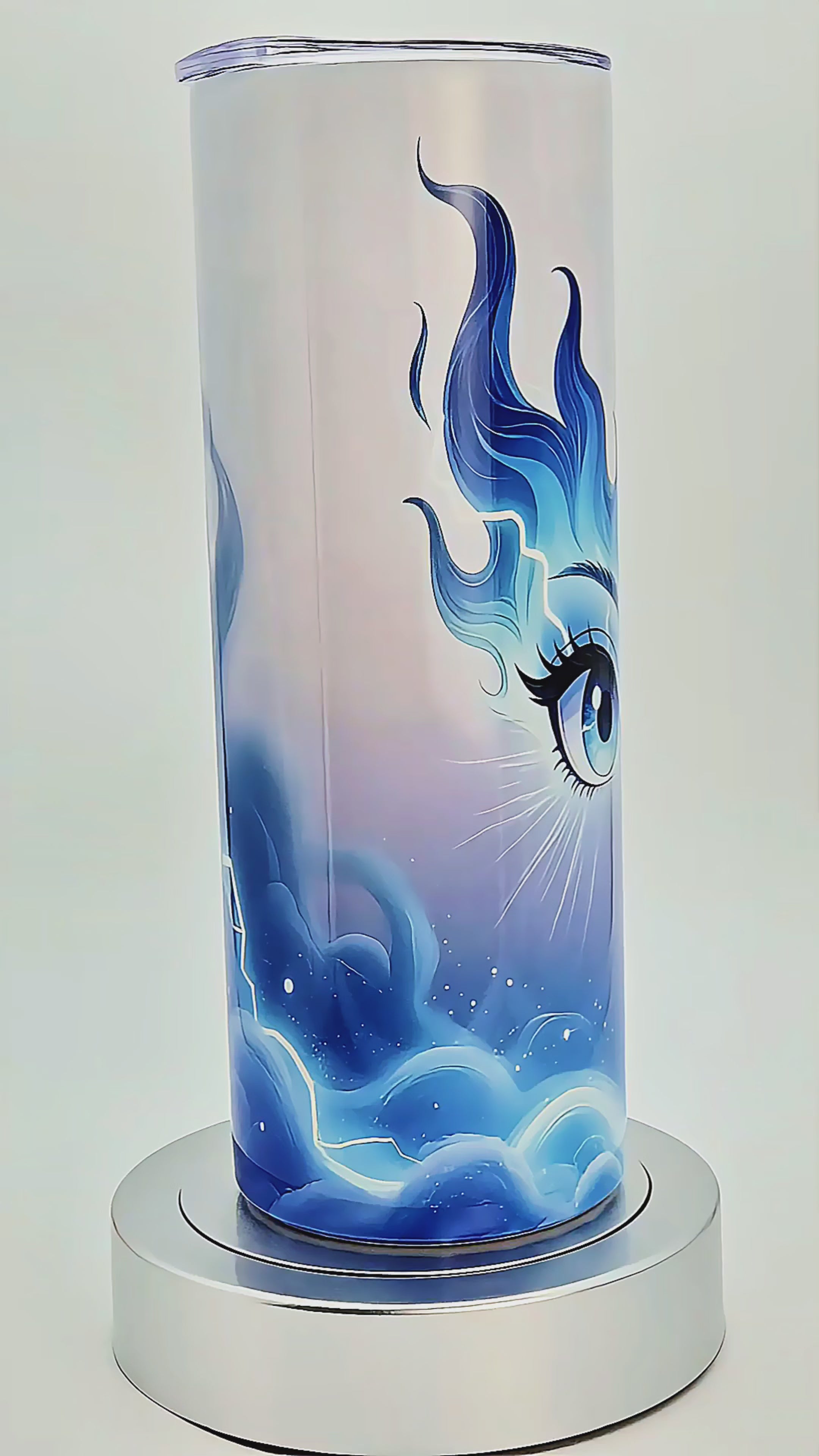 20oz Blue lightning eyes tumbler