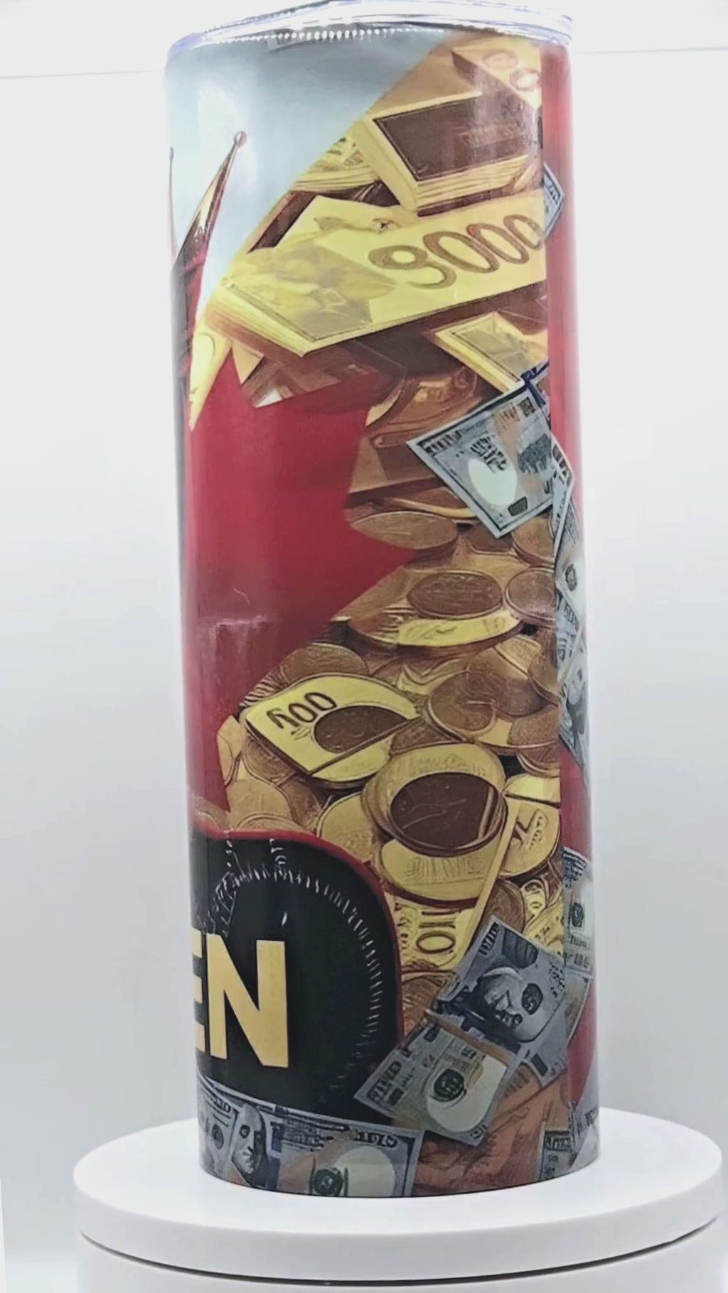 Red, white and black tumbler