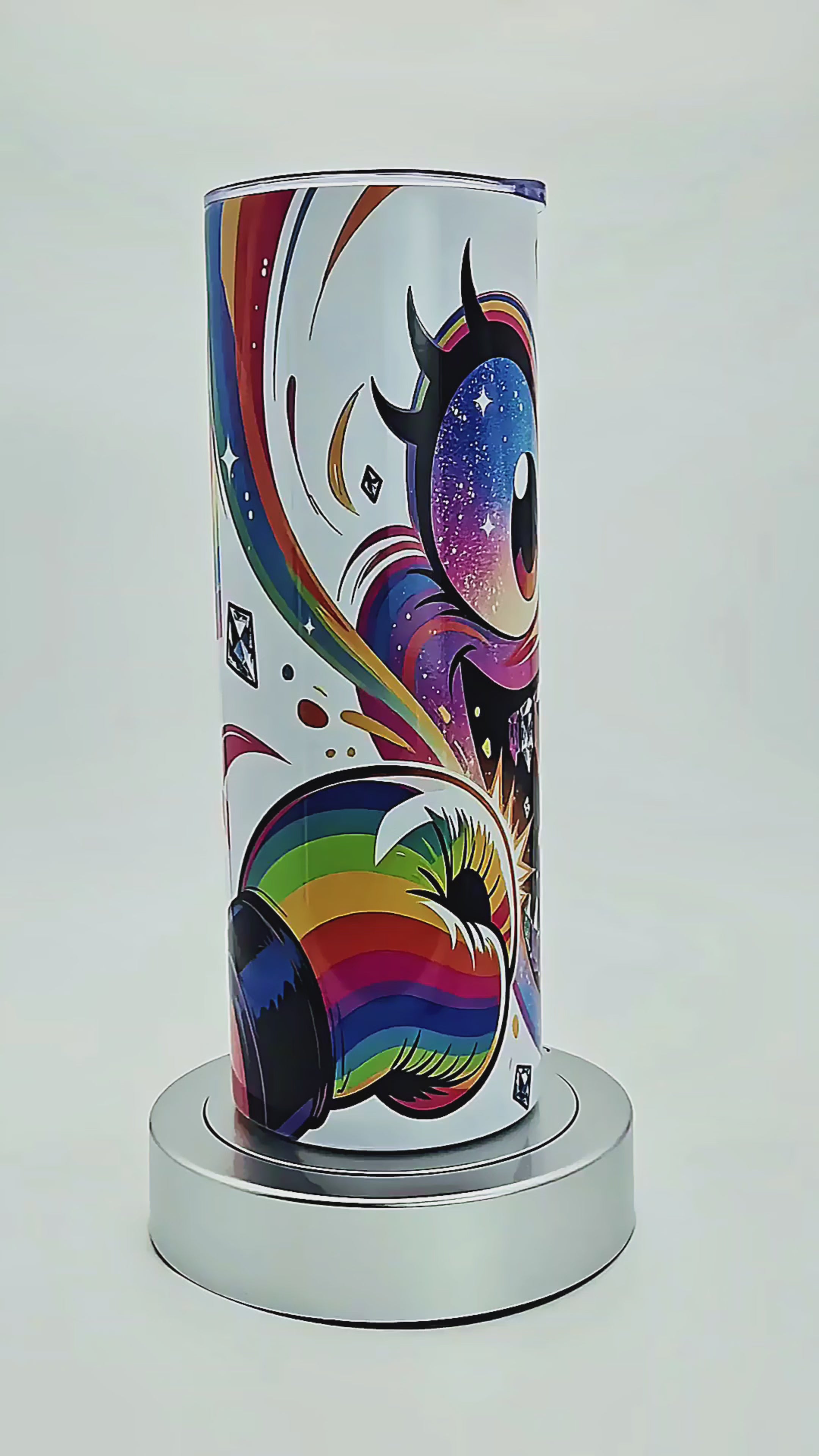 20oz Rainbow knockout tumbler