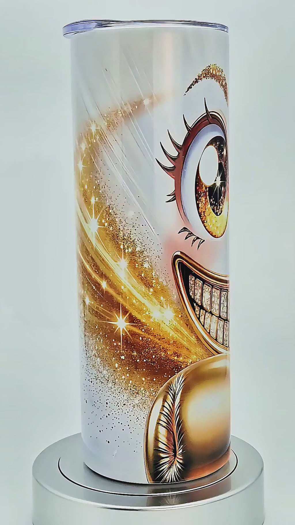 20oz Smiling gold boxer tumbler