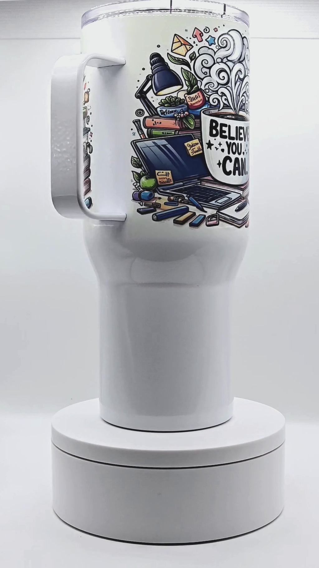 Believe you can 25 oz Coffee Travel Tumbler
