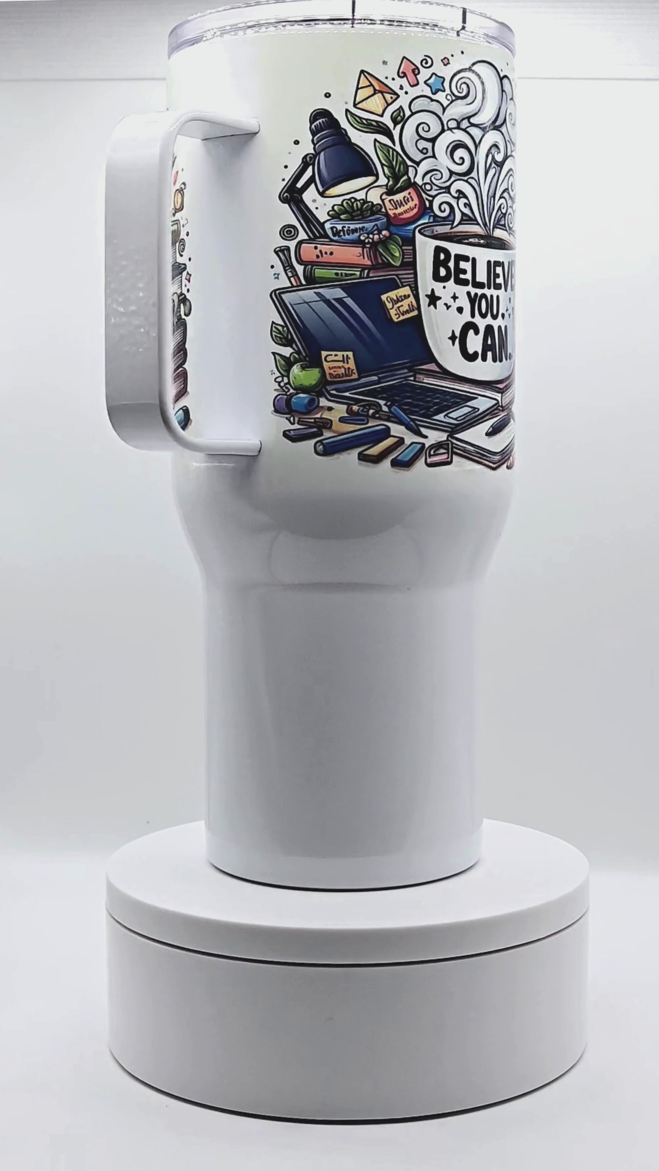Believe you can 25 oz Coffee Travel Tumbler
