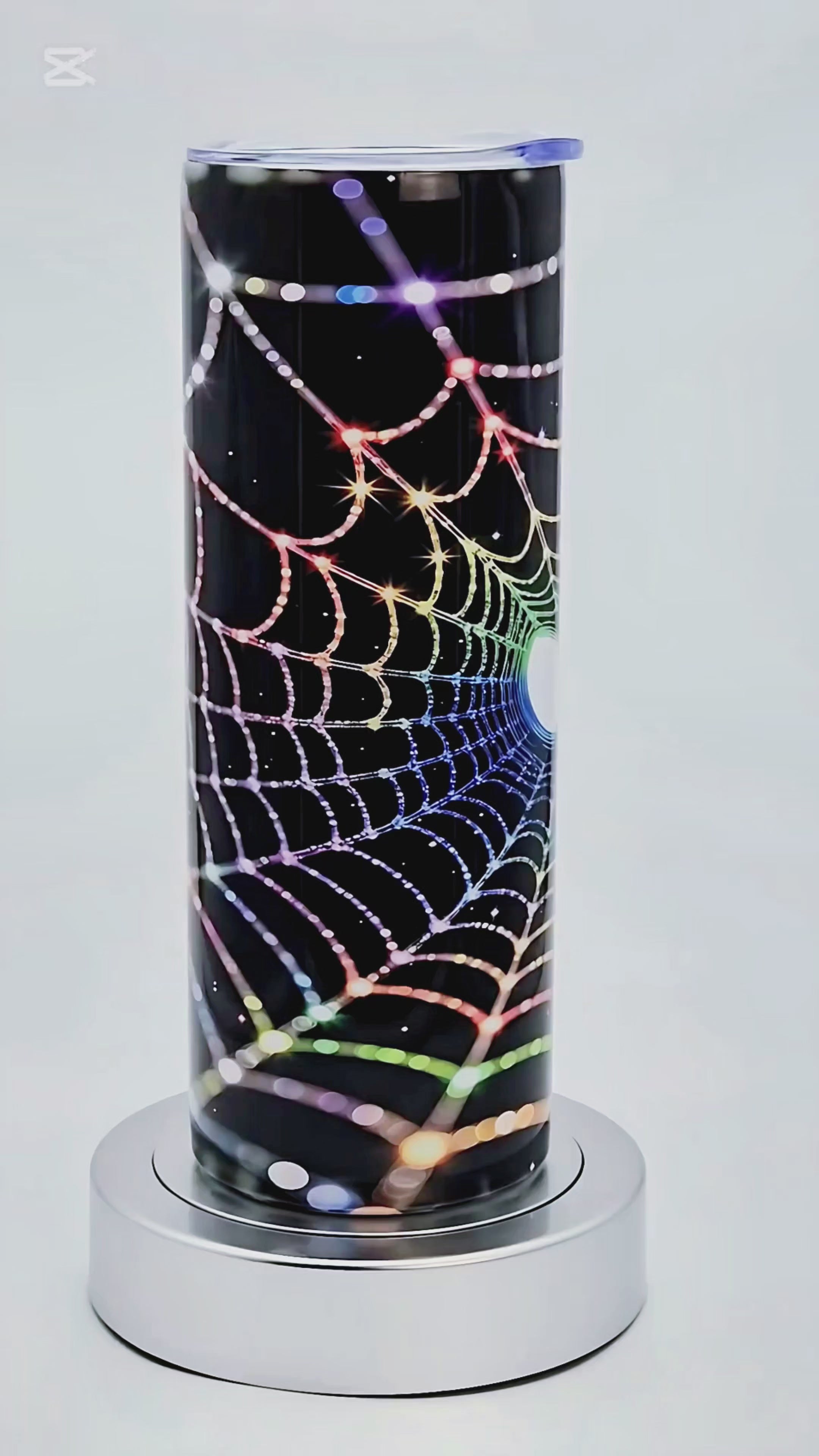 20oz Rainbow masked web tumbler