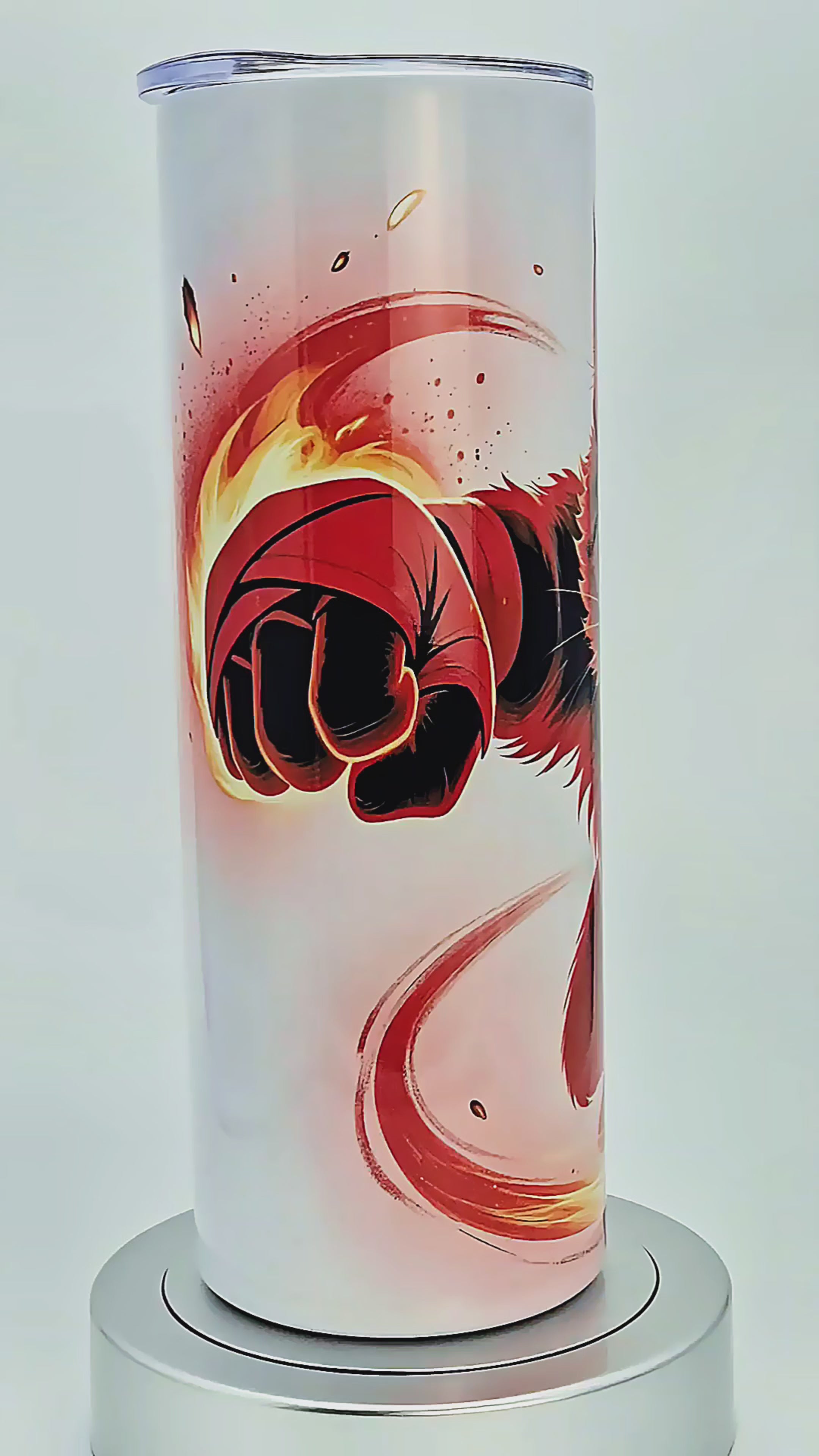 20oz Fire cat tumbler