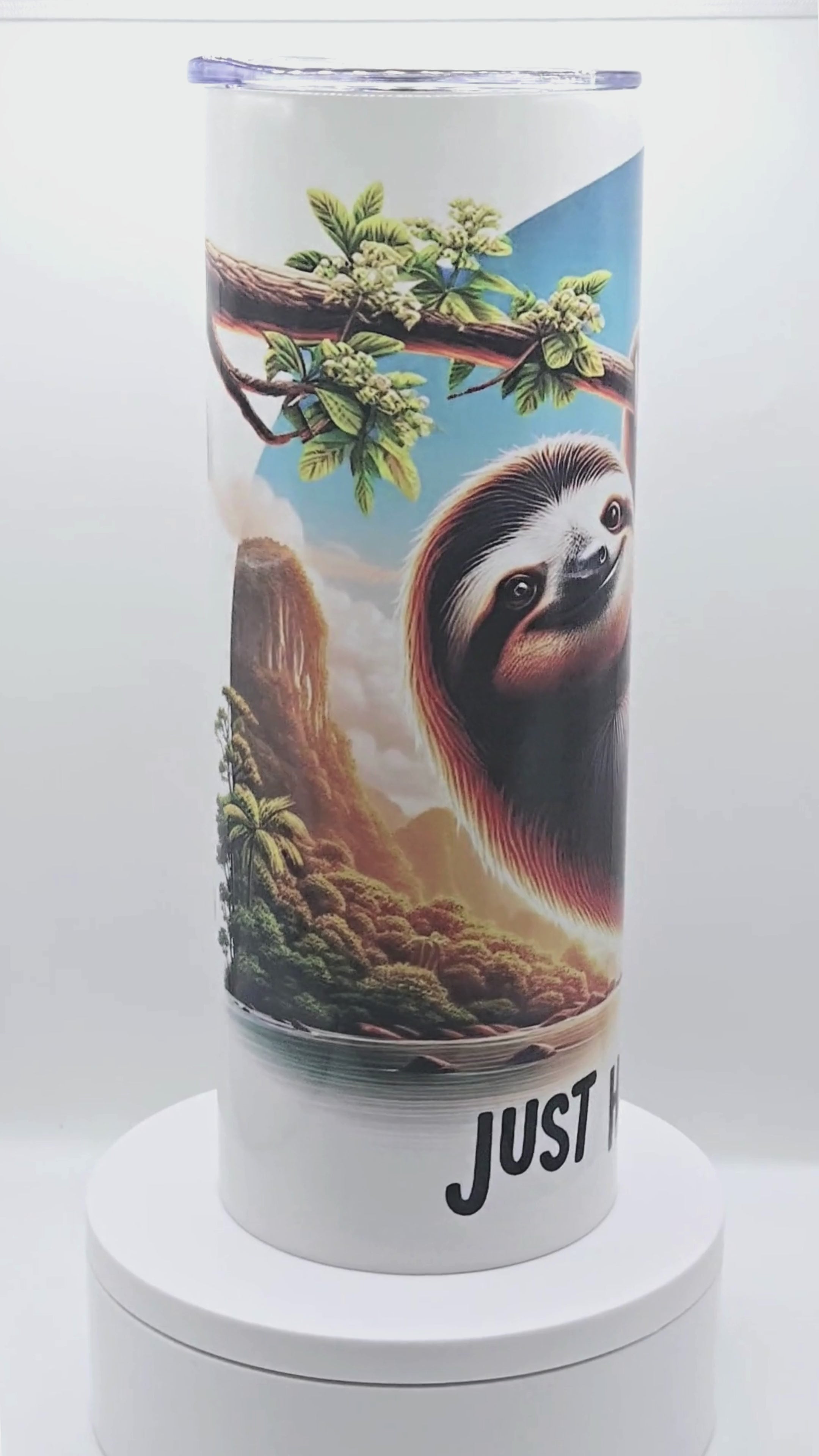 Sloth "Just Hangin' Out" Tumbler