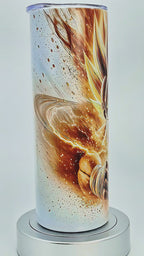 20oz Blue & orange fusion fighter tumbler
