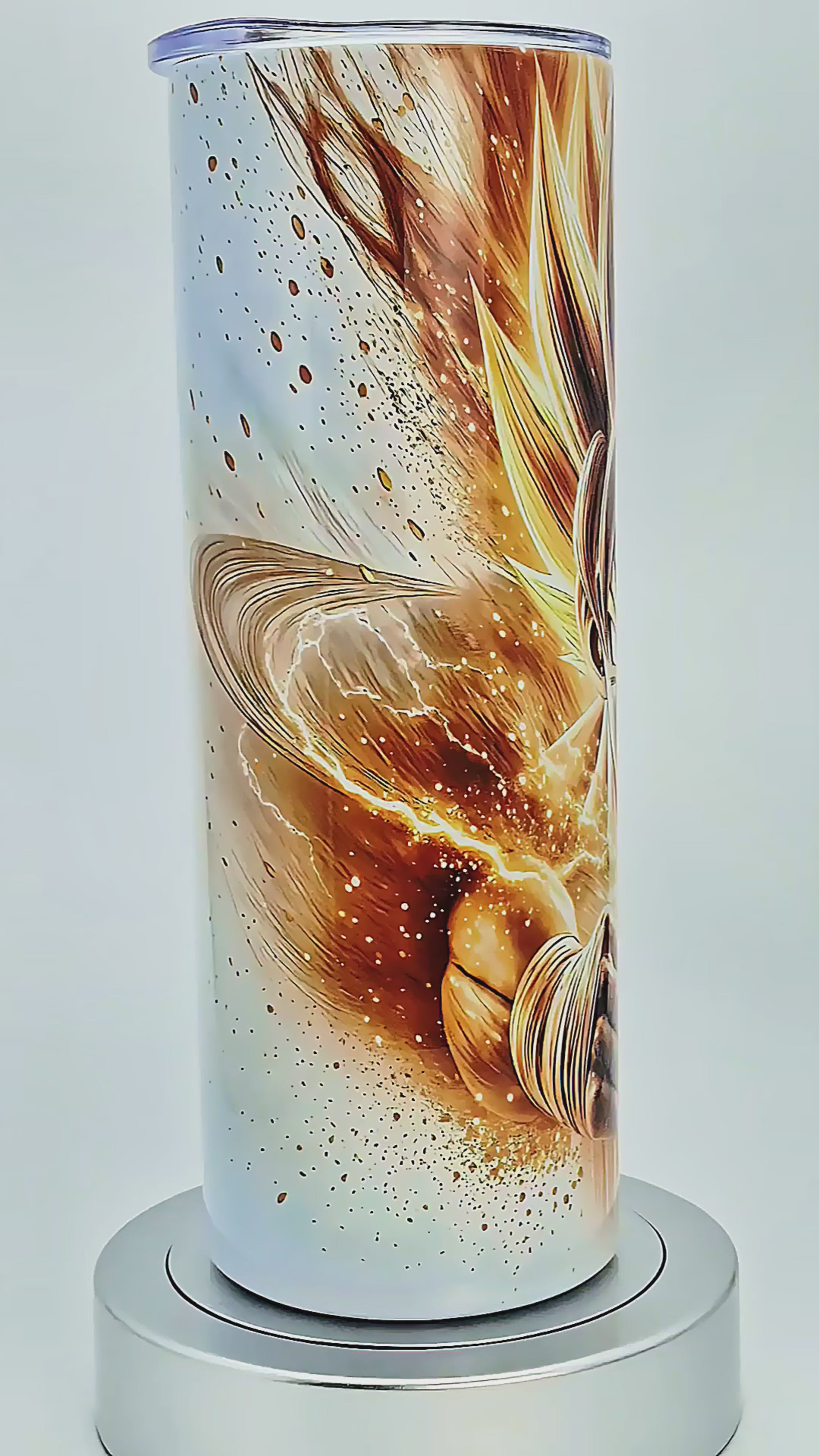20oz Blue & orange fusion fighter tumbler
