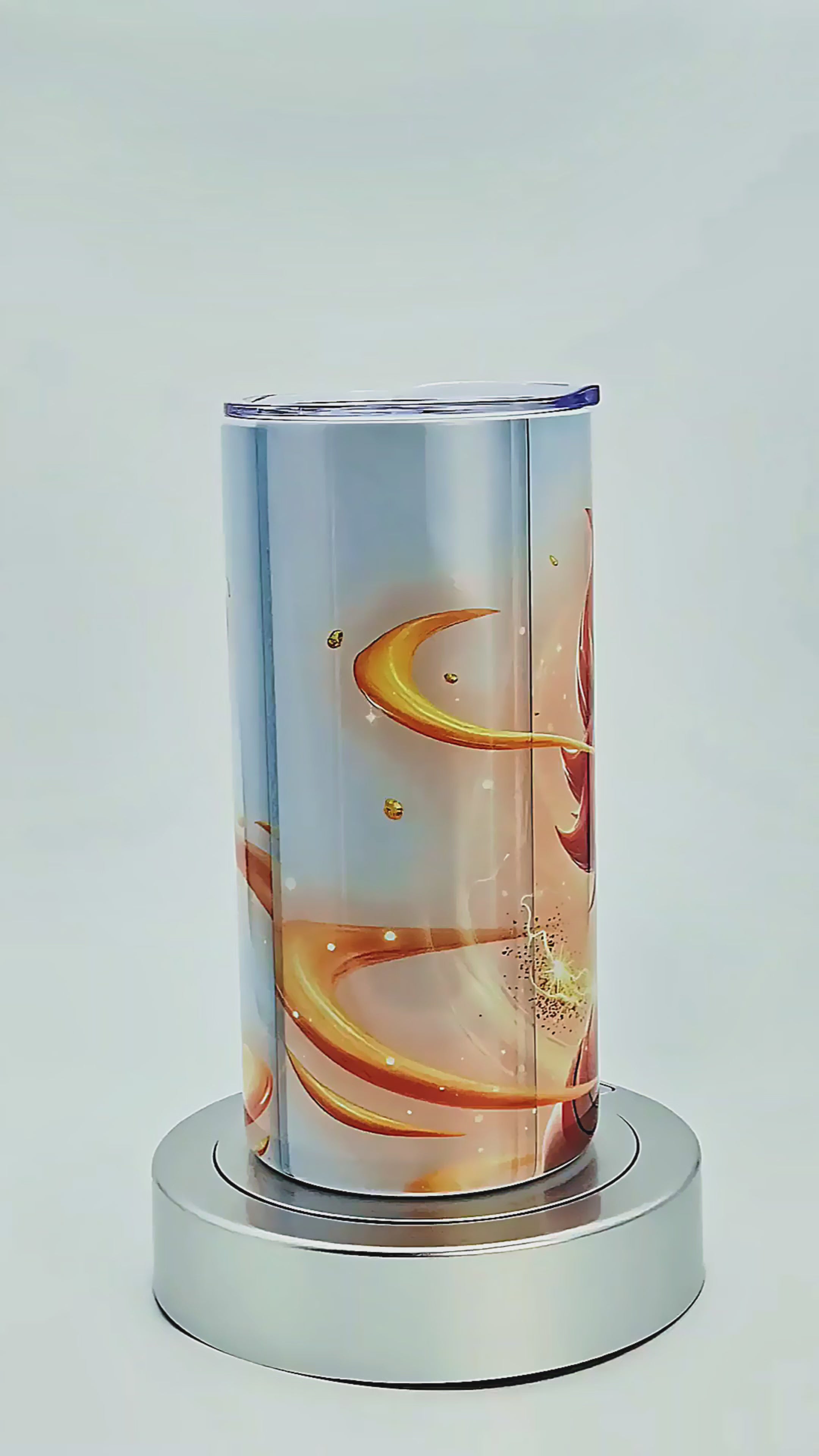 15oz Orange flame fighter tumbler