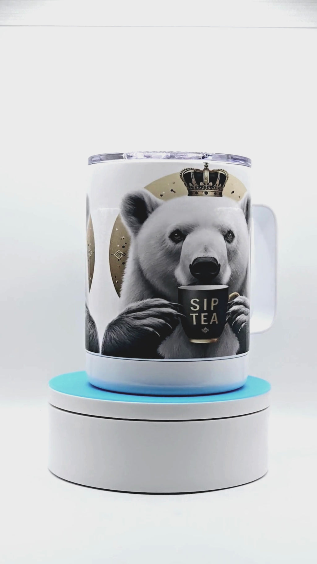 Polar Bear "Sip Tea" 12 oz coffee mug