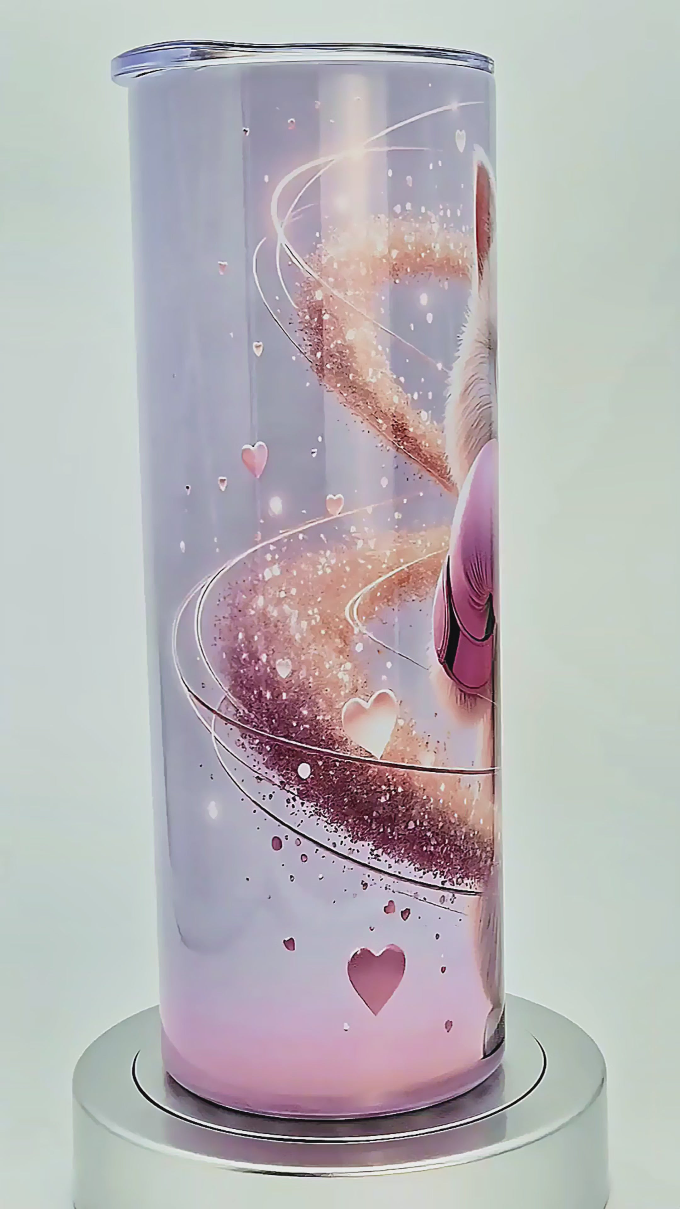 20oz Pink cat tumbler
