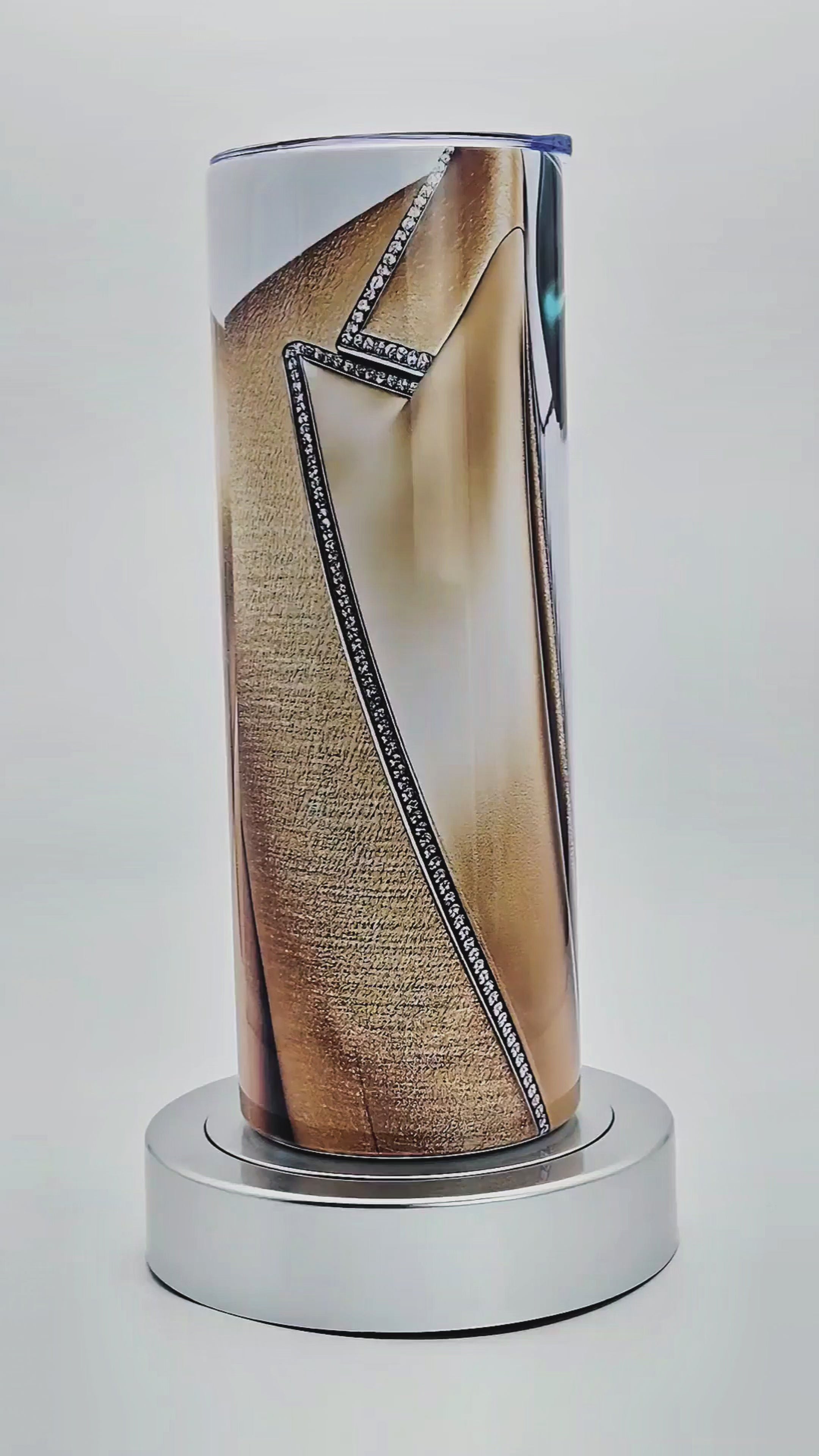 20oz Golden executive tuxedo tumbler