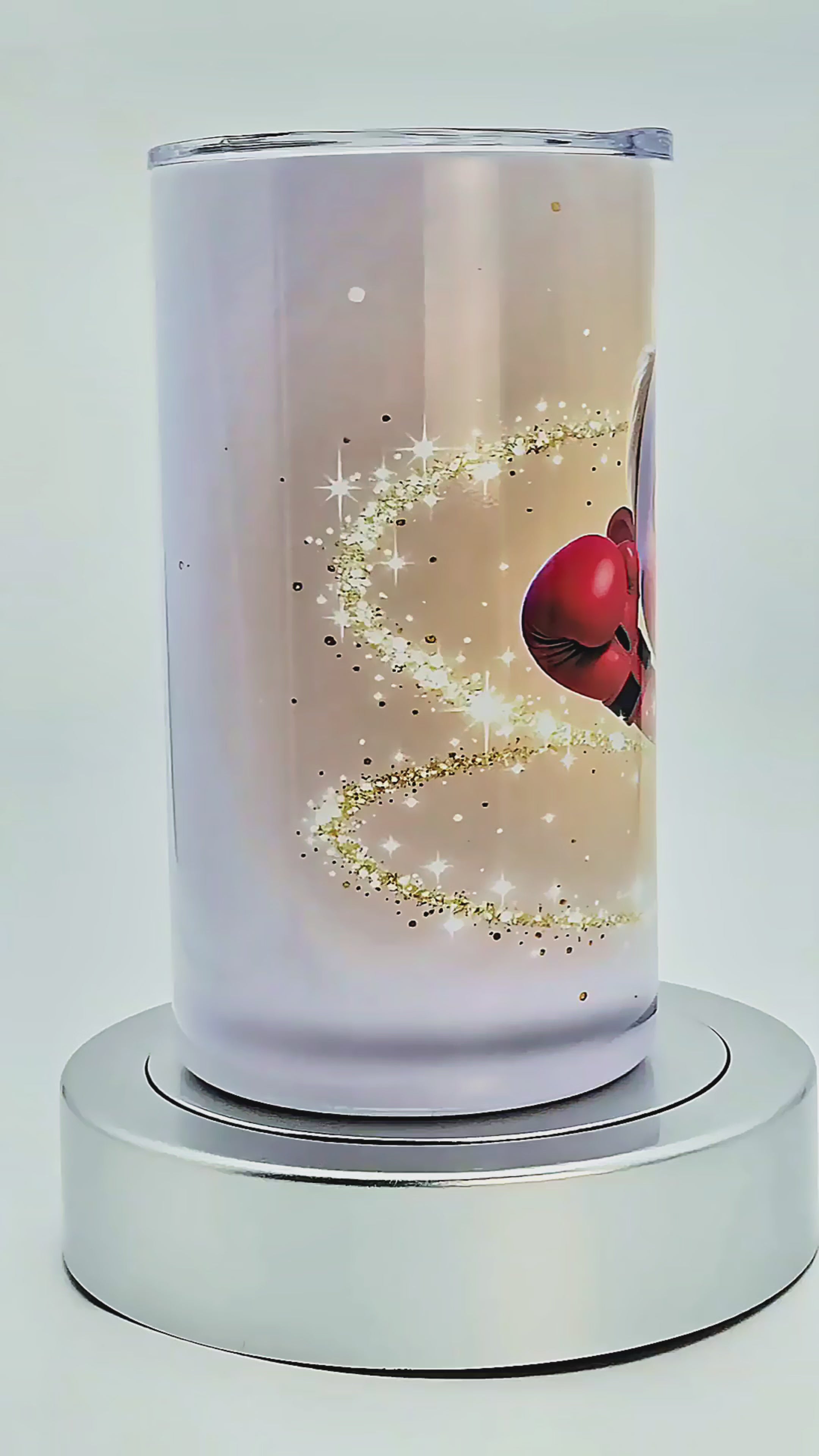 12oz baby boxer (red gloves) tumbler