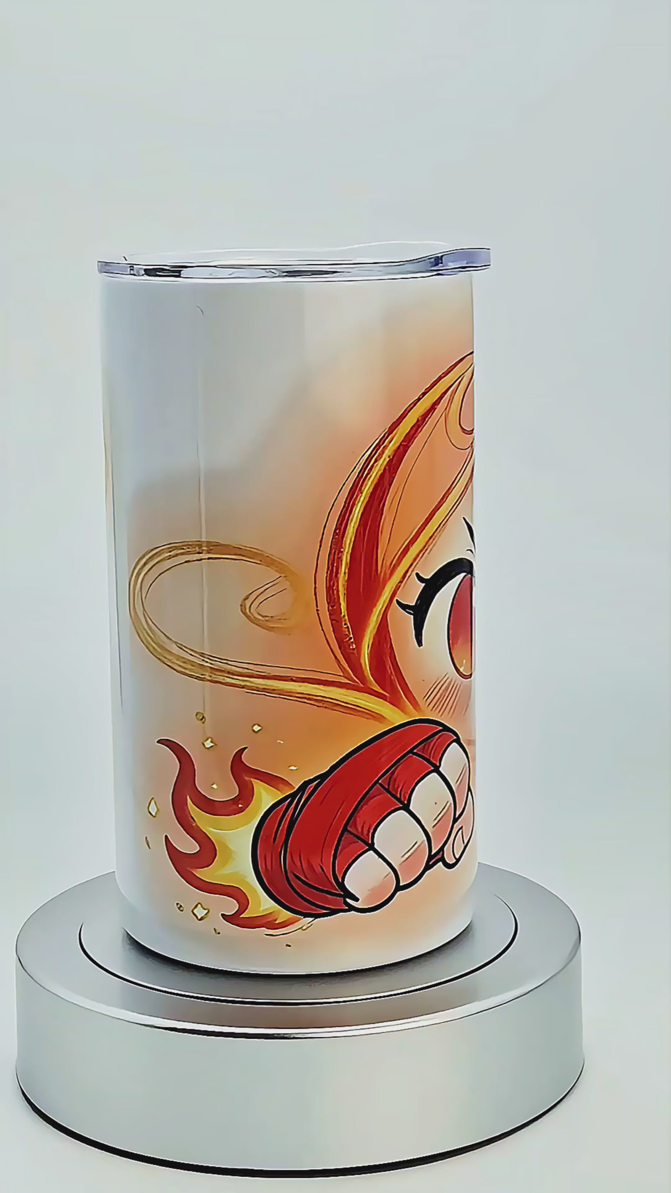 12oz Fire girl tumbler