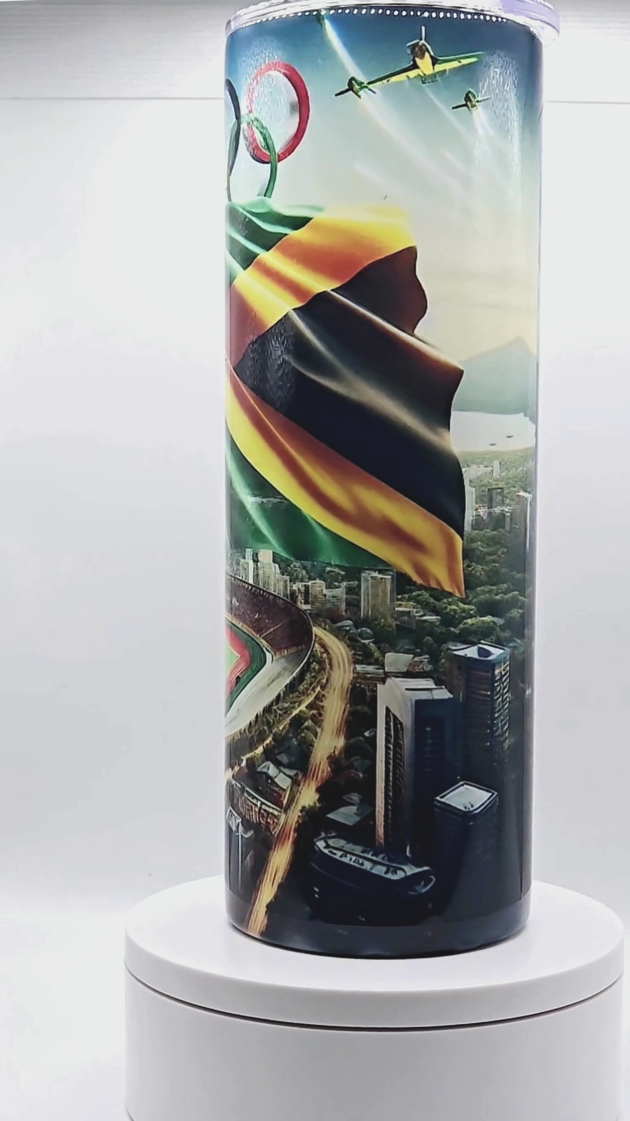 Jamaican Olympic Flag  tumbler
