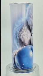 20oz Blue boxer poodle tumbler