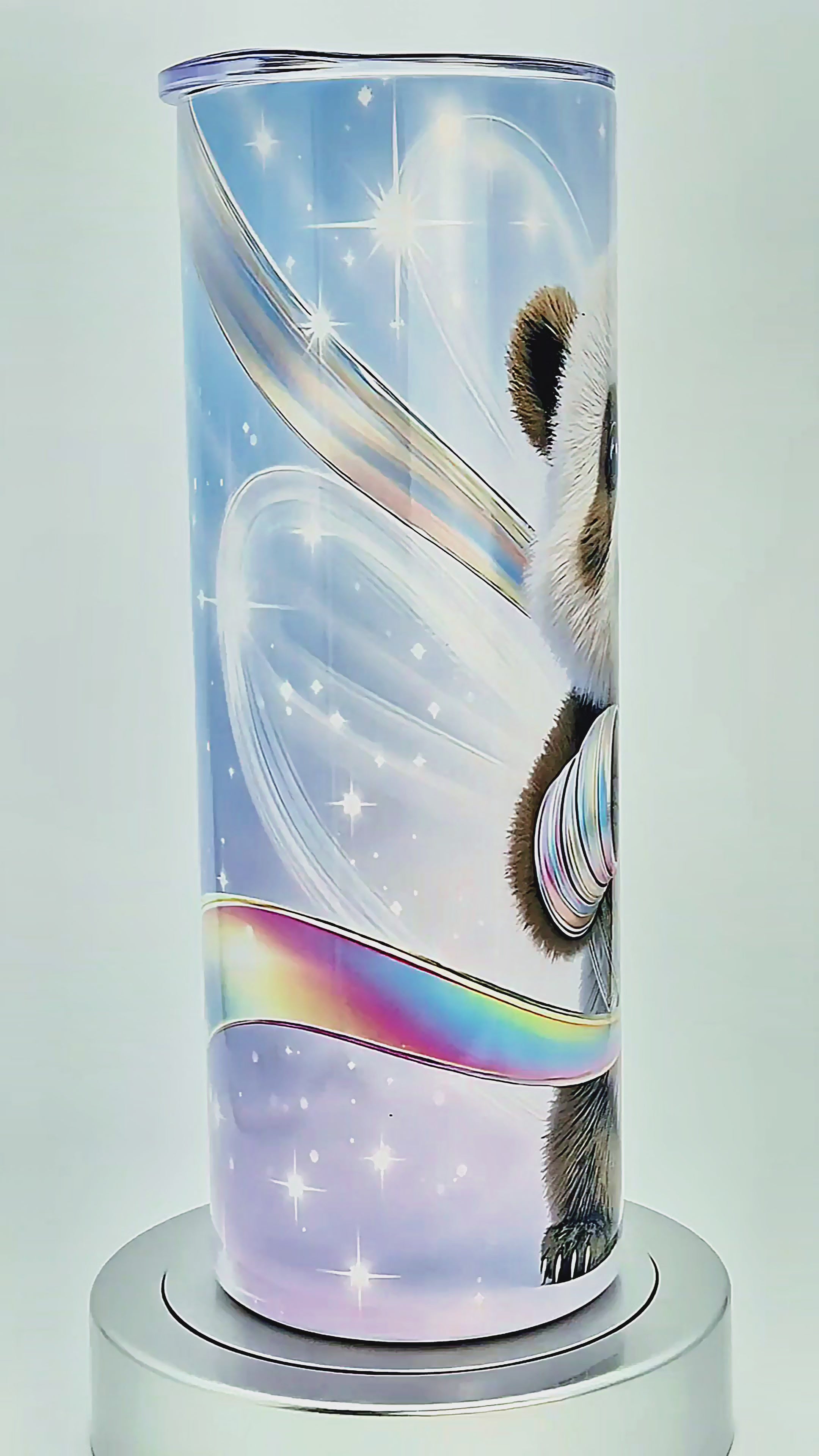 20oz Rainbow panda tumbler