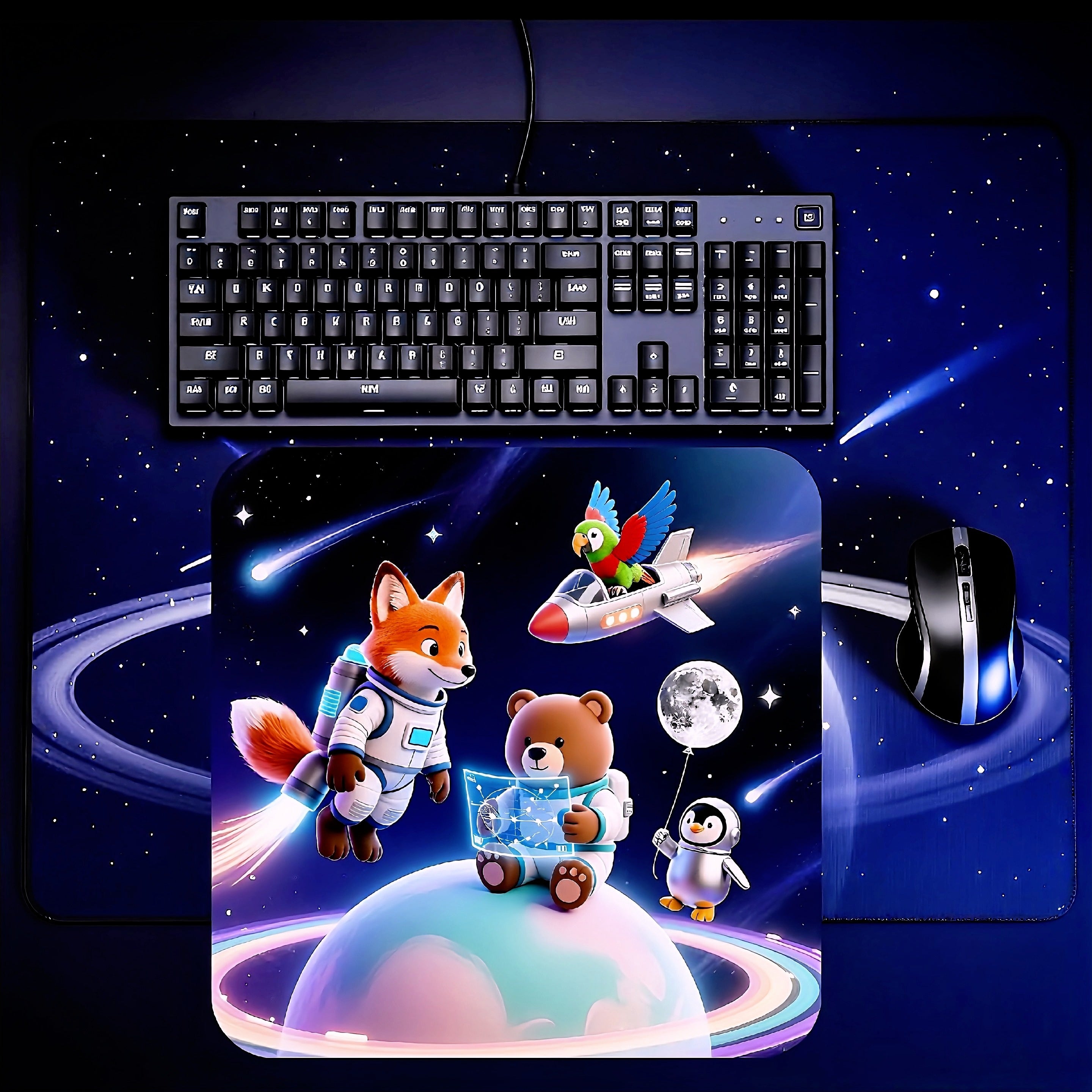 Space explorer squad mousepad