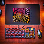 Pink & Gold masked web mousepad