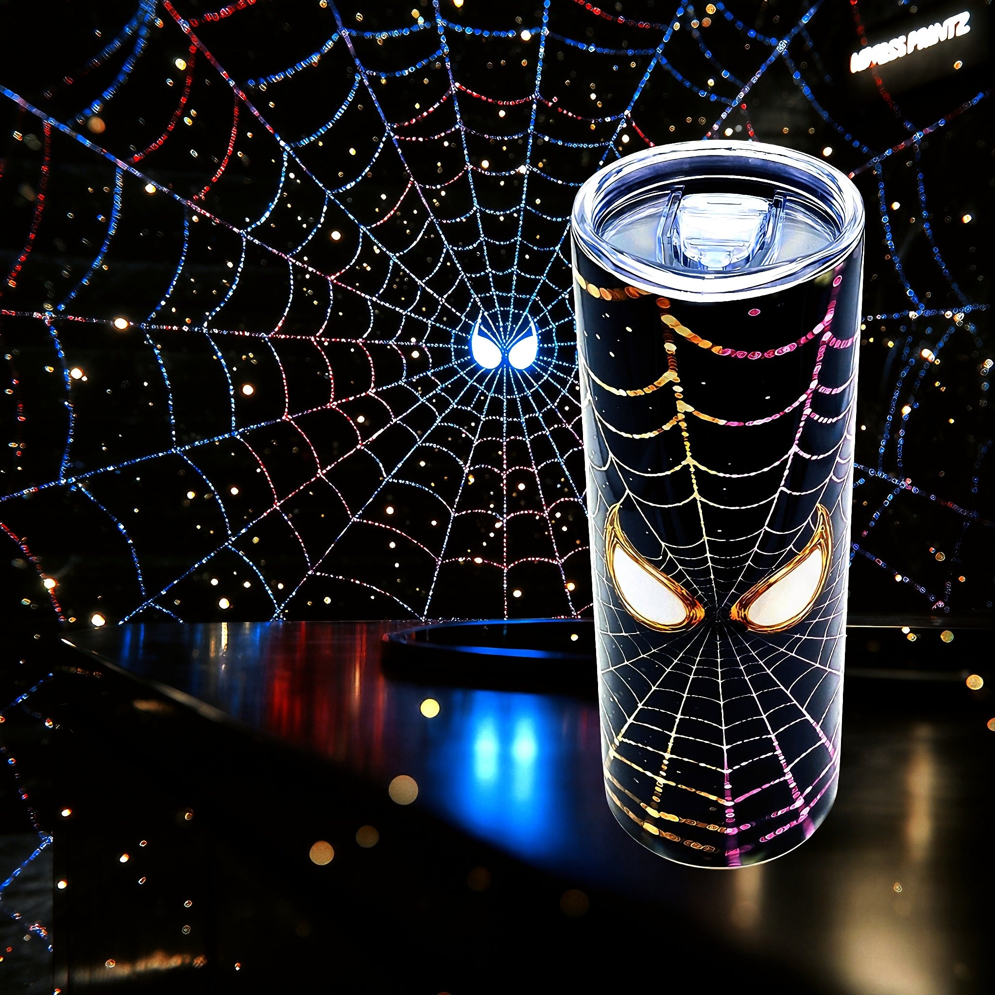 20oz Pink and Gold masked tumbler