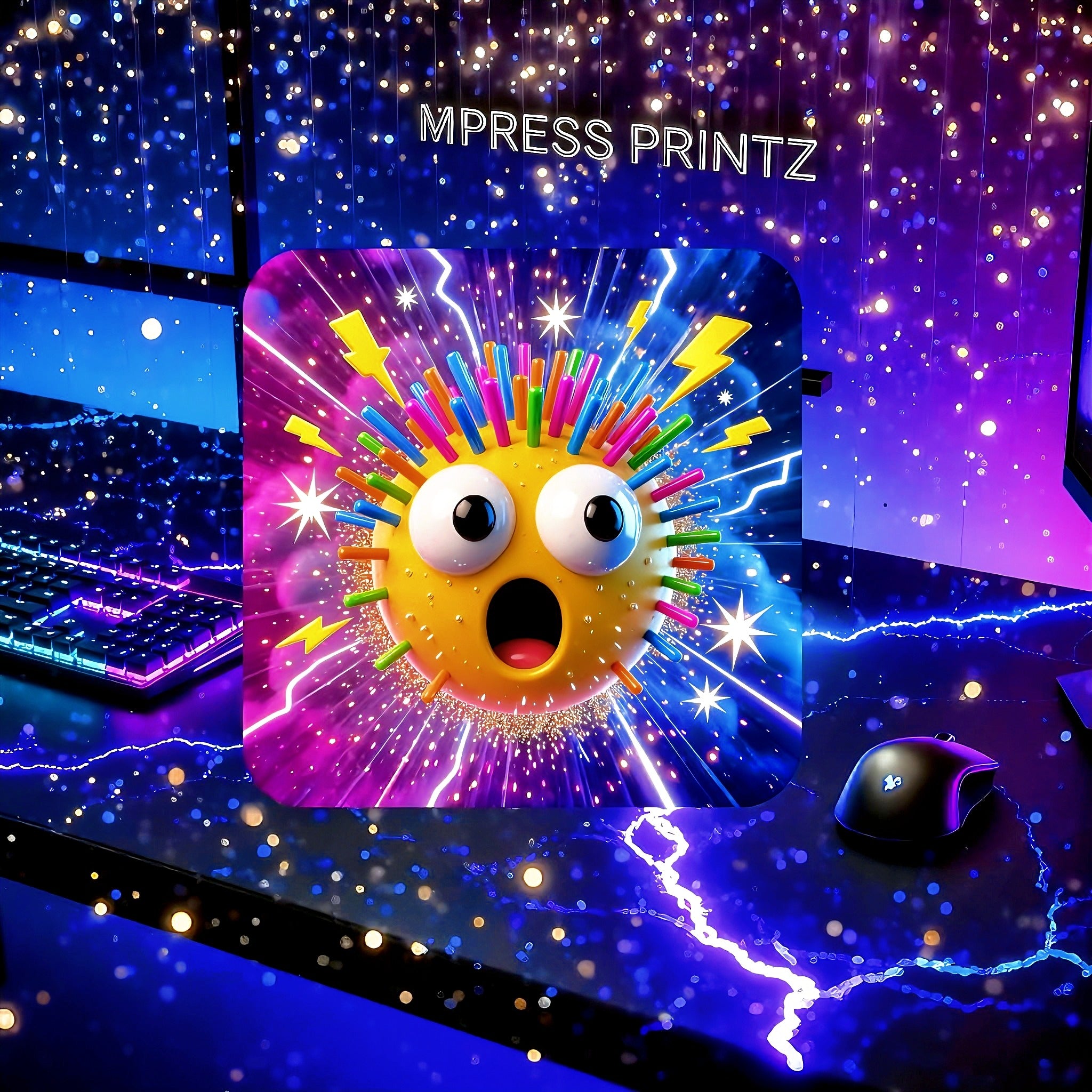 Shocked emoji mousepad