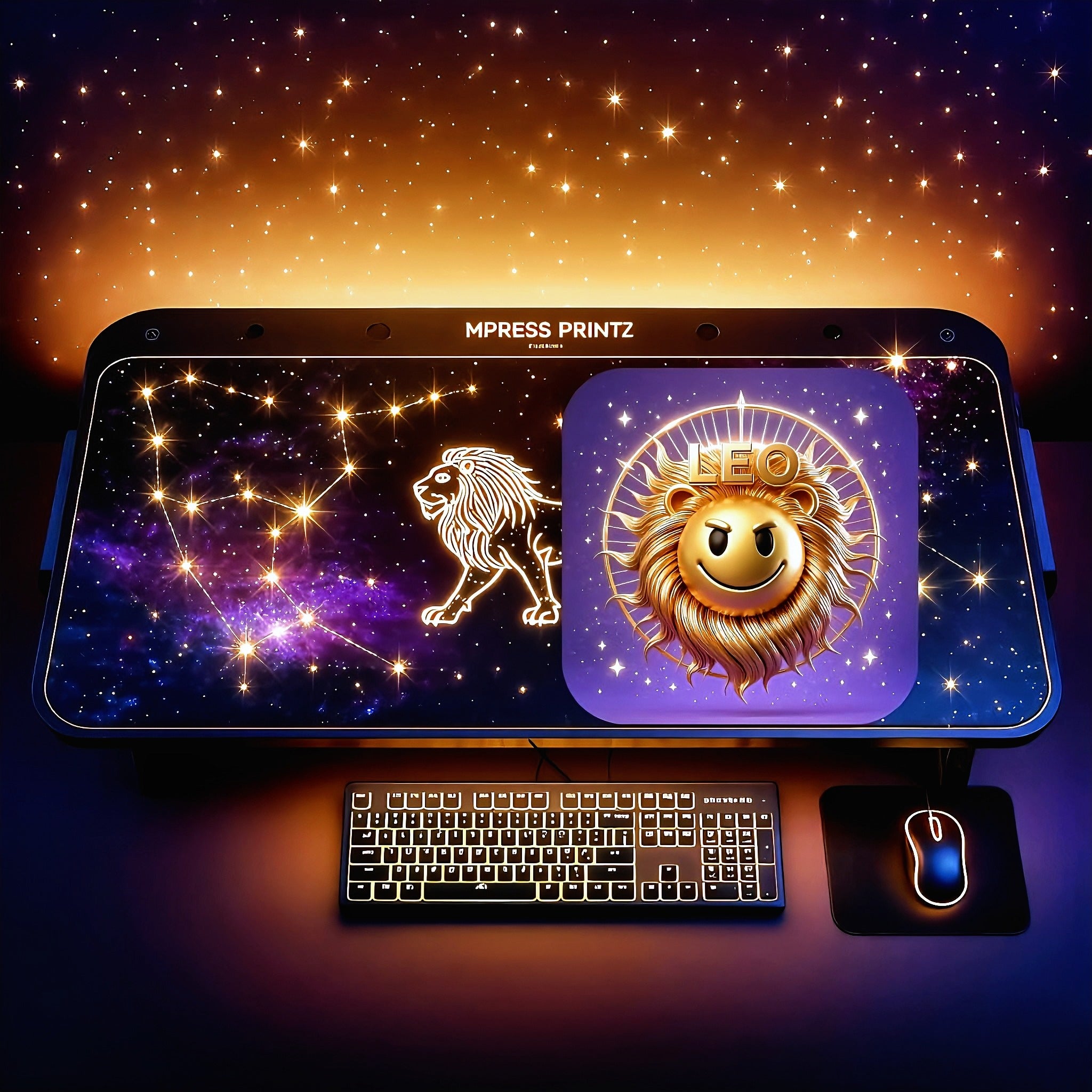 Leo emoji mousepad