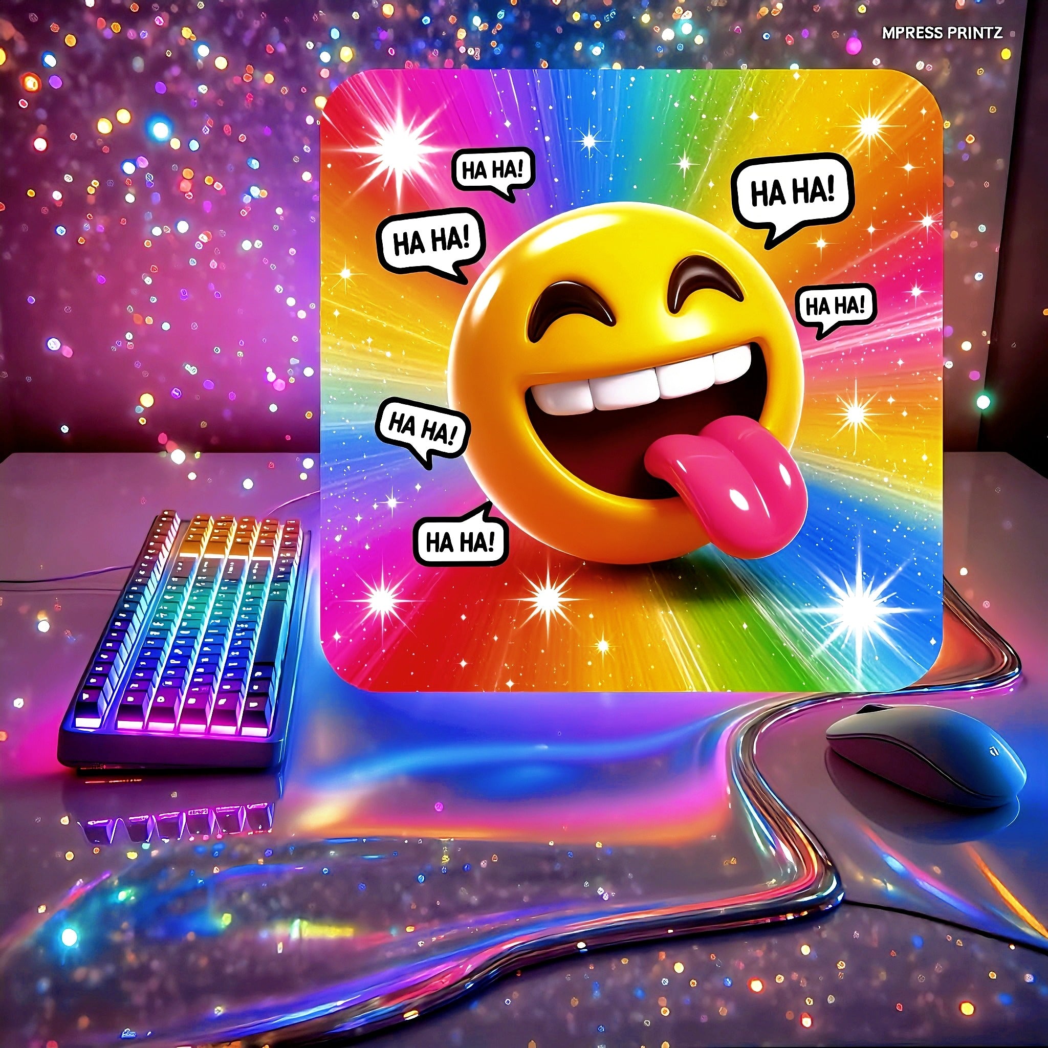 Hahaha emoji mousepad