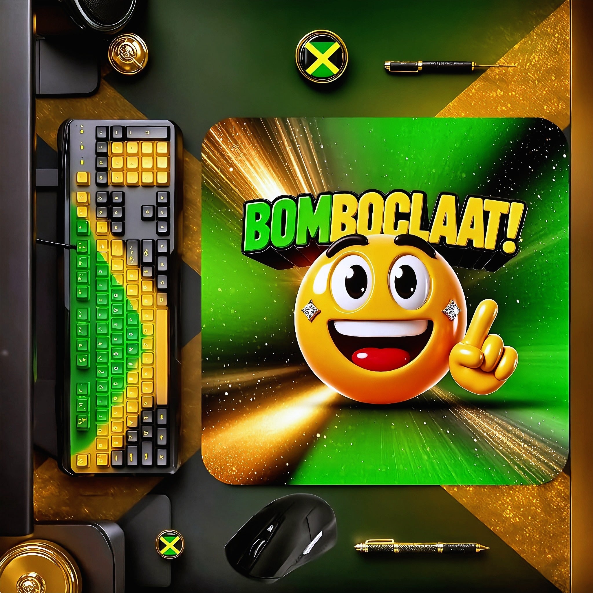 Bomboclaat emoji mousepad
