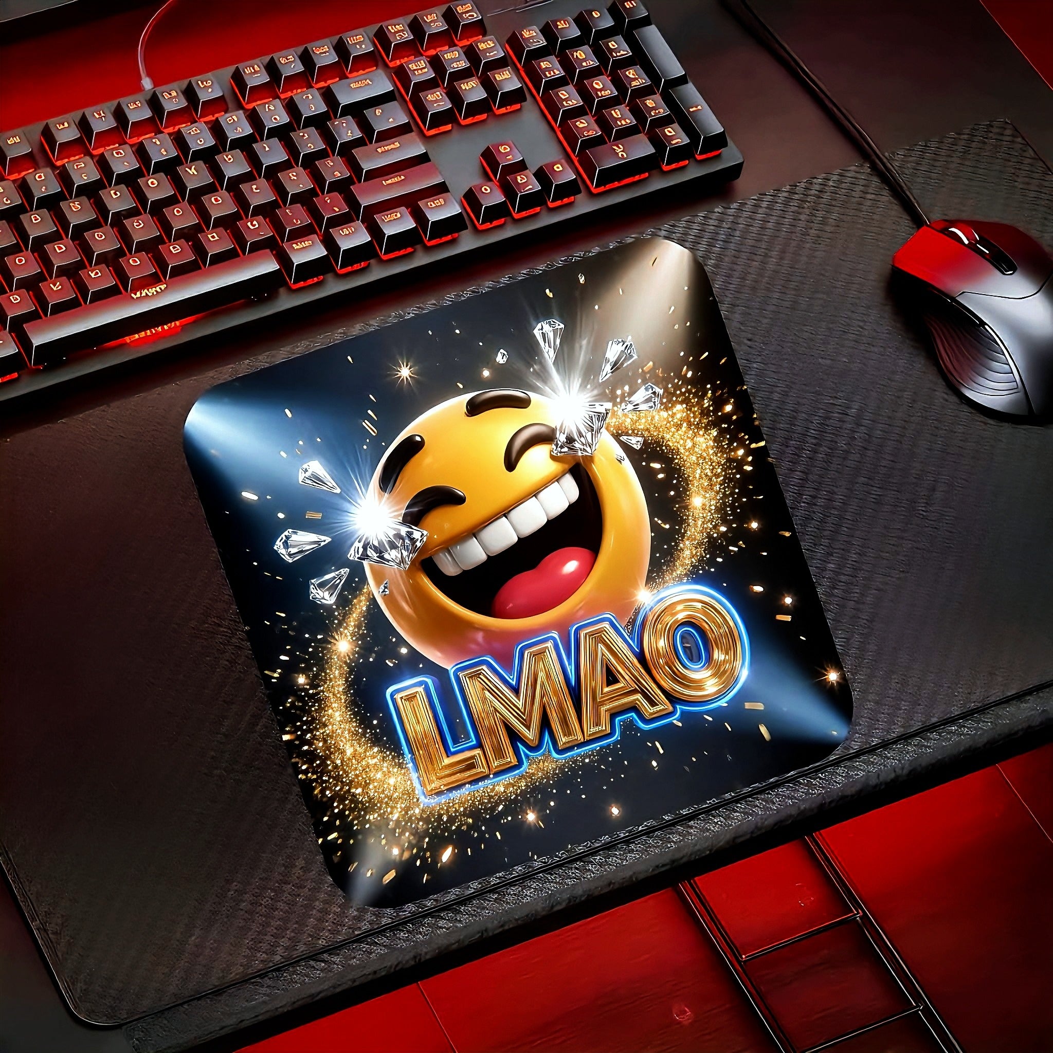LMAO emoji mousepad