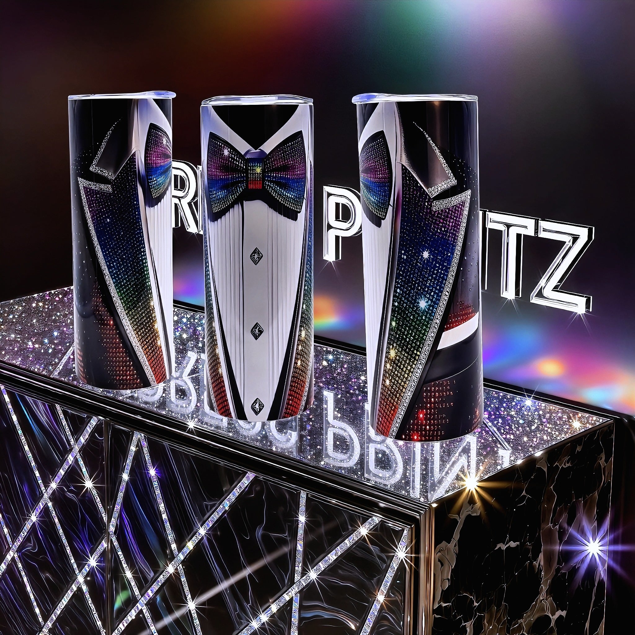 20oz Midnight mirage tuxedo tumbler
