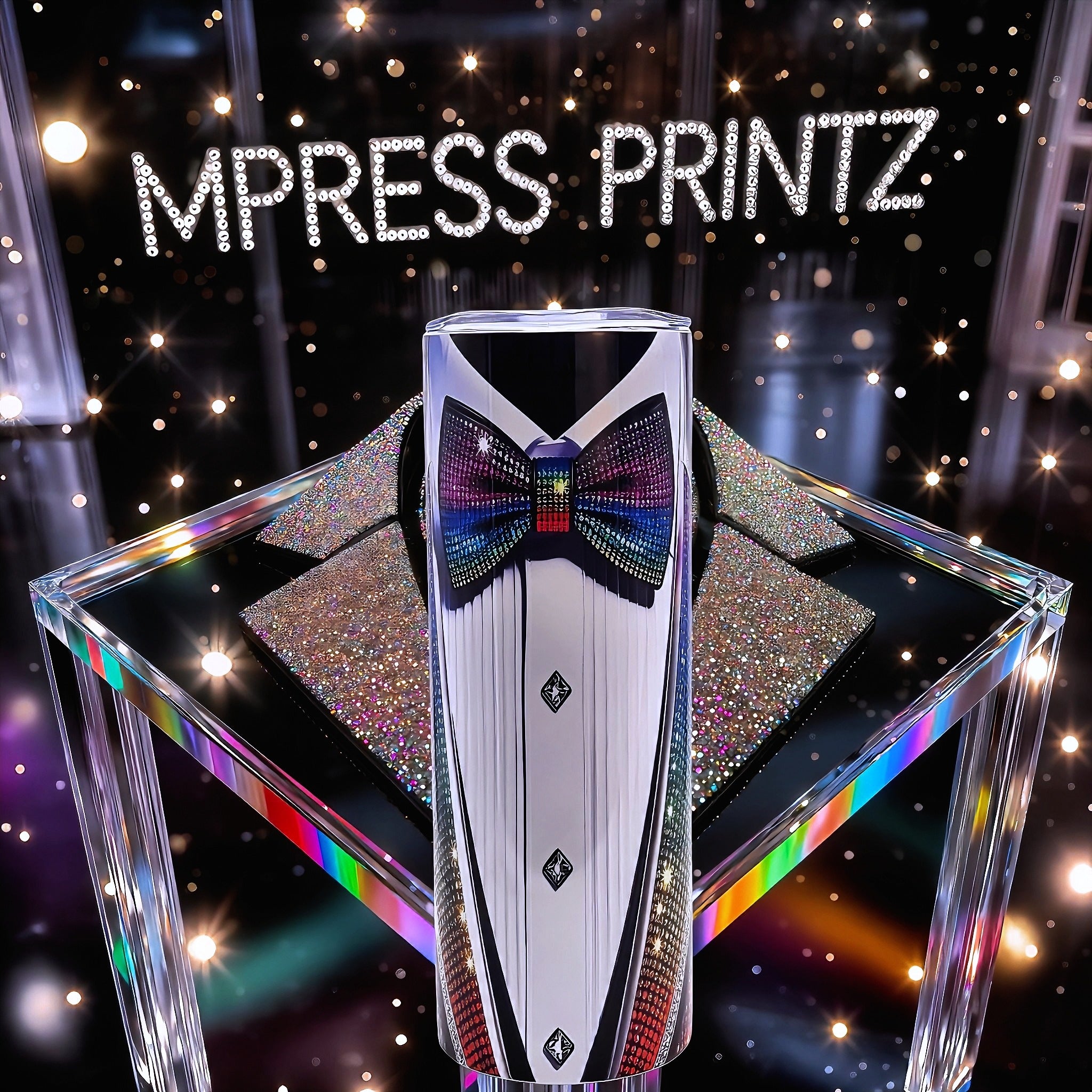20oz Midnight mirage tuxedo tumbler