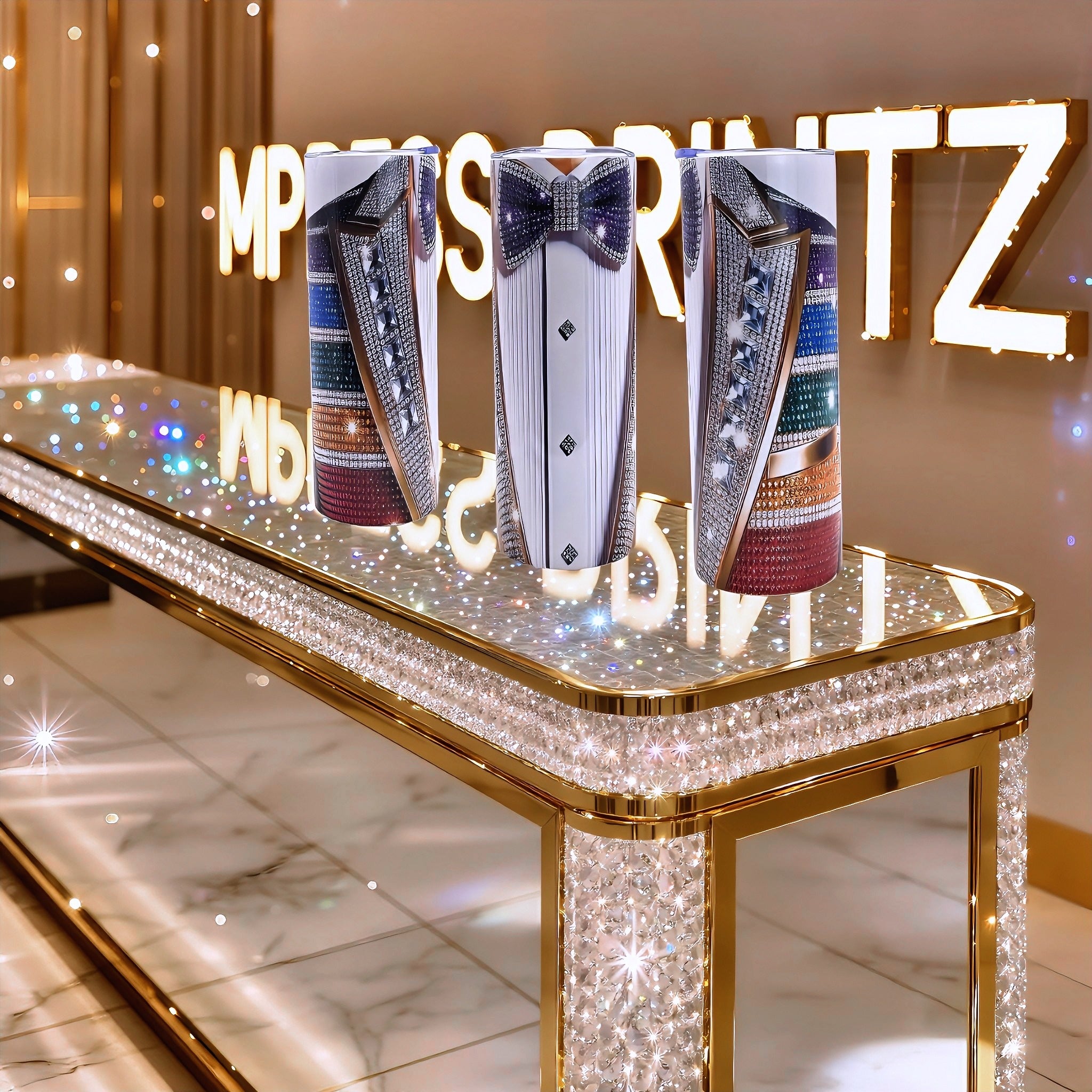 20oz Diamond maestro tuxedo tumbler