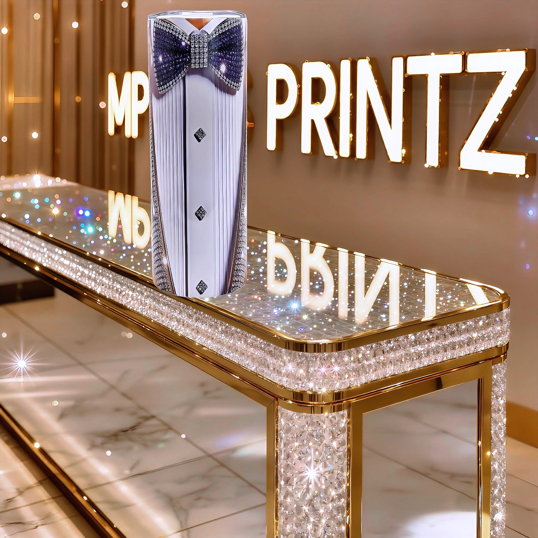 20oz Diamond maestro tuxedo tumbler
