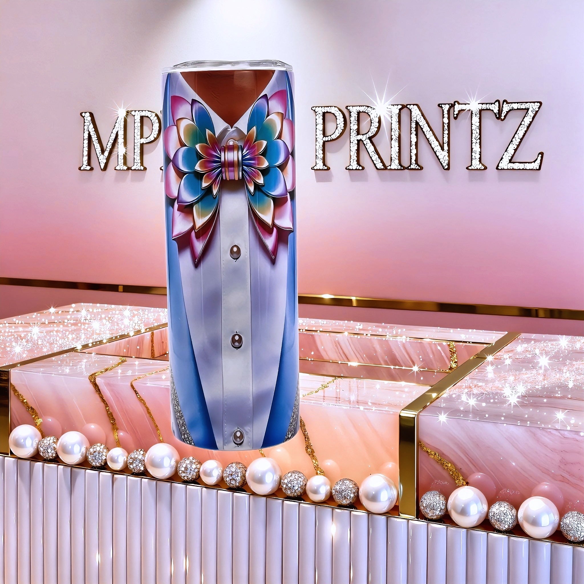 20oz Prism princess tuxedo tumbler