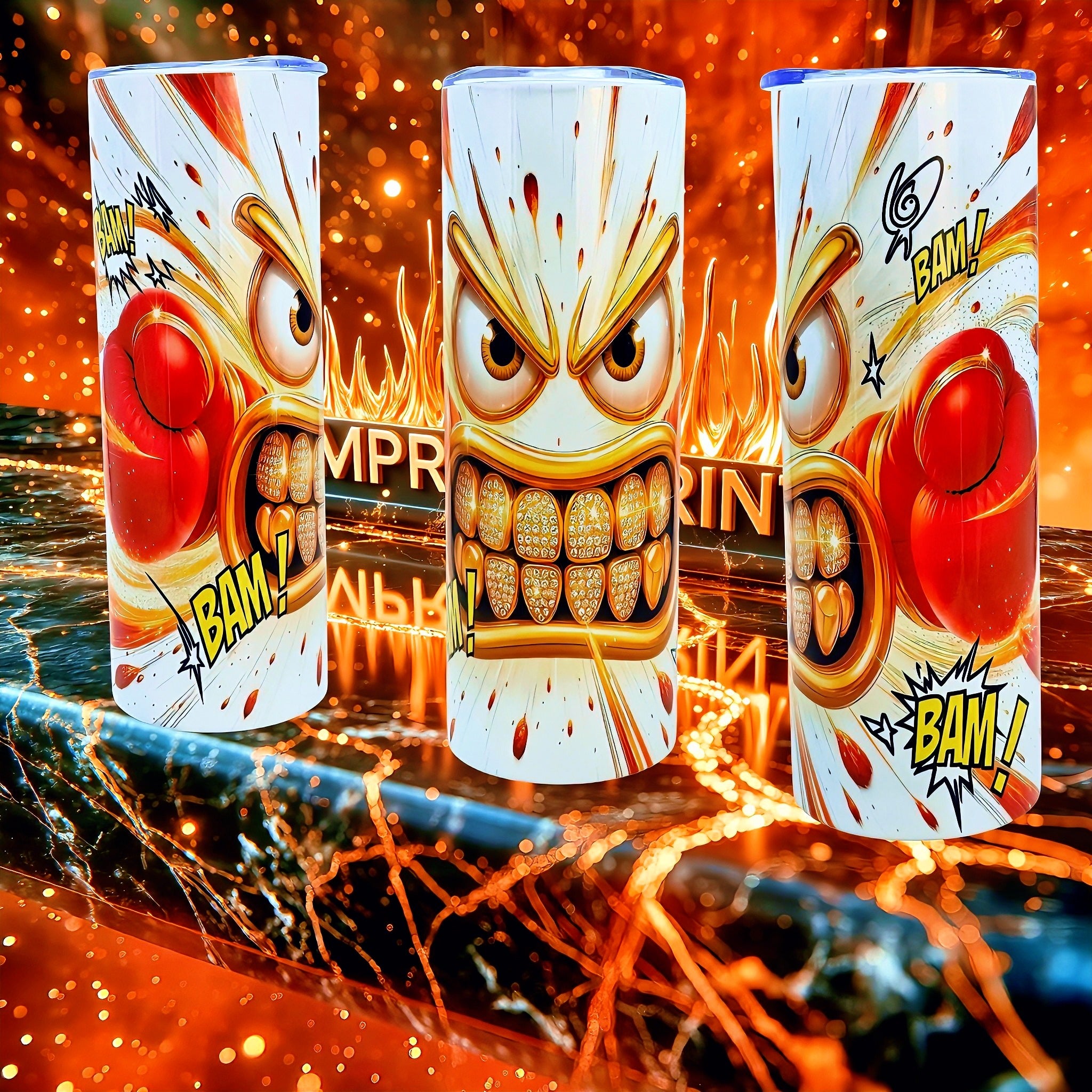 Rainbow Knockout -20oz Knockout Insulated Tumbler by Mpress Printz