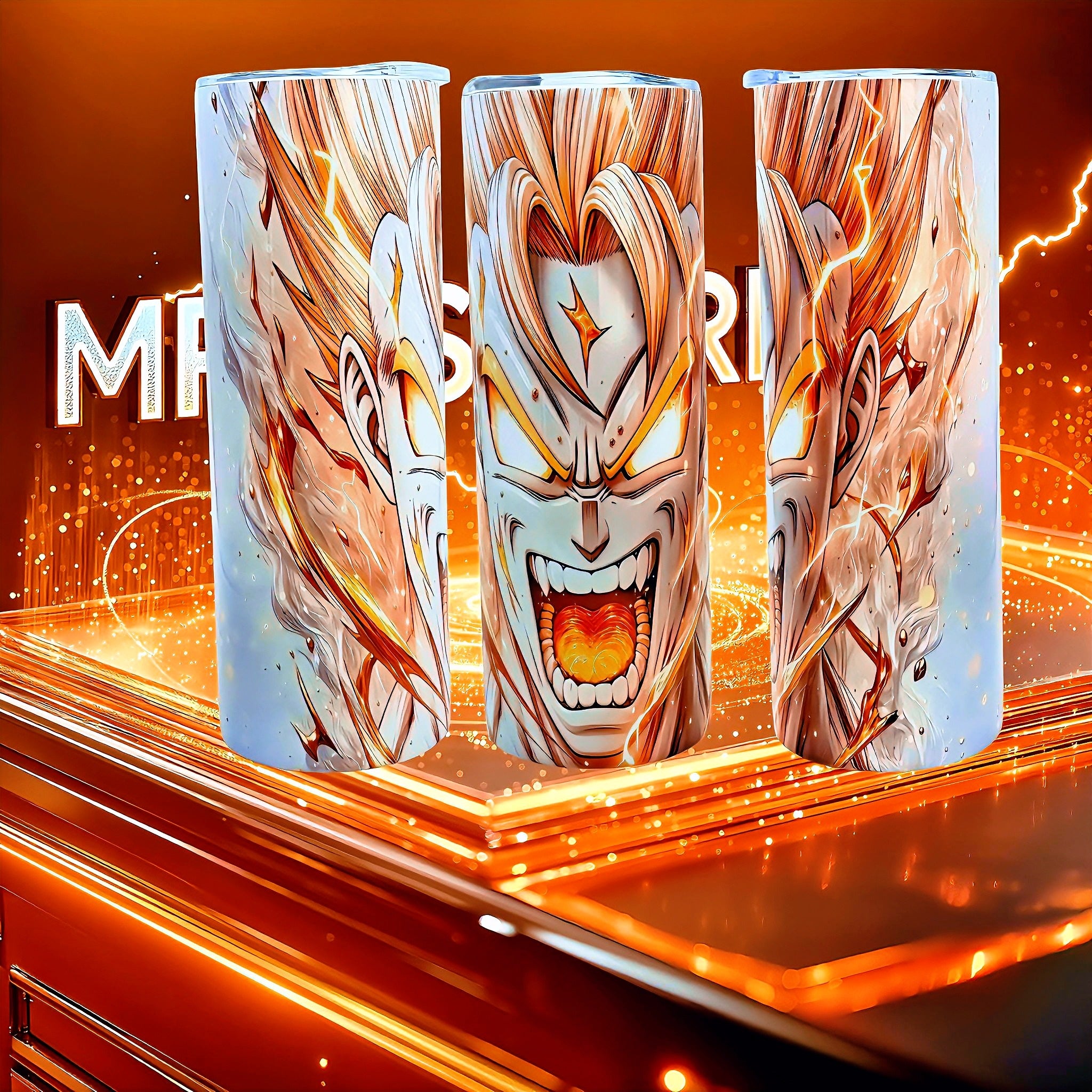 20oz Golden saiyan aura