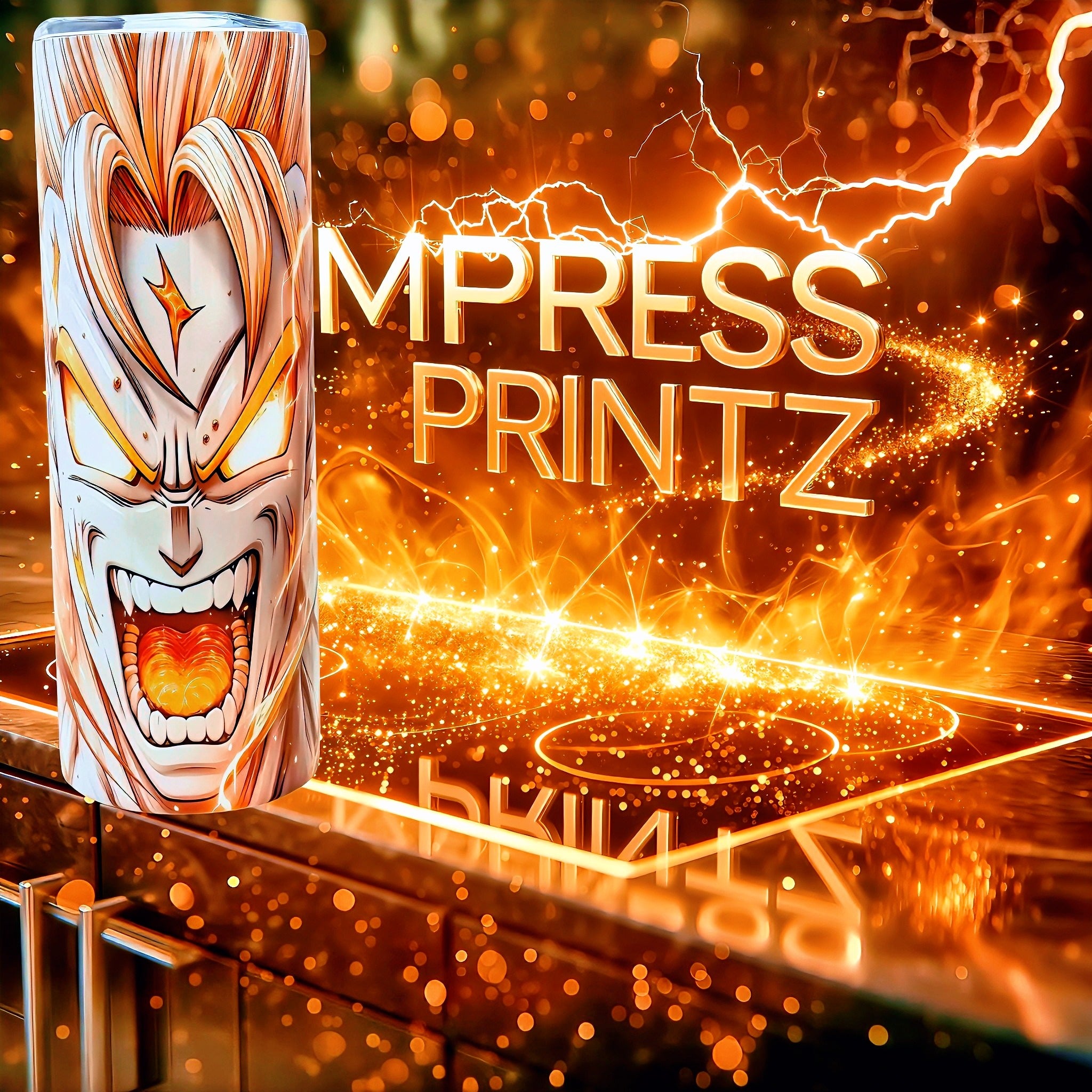 20oz Golden saiyan aura
