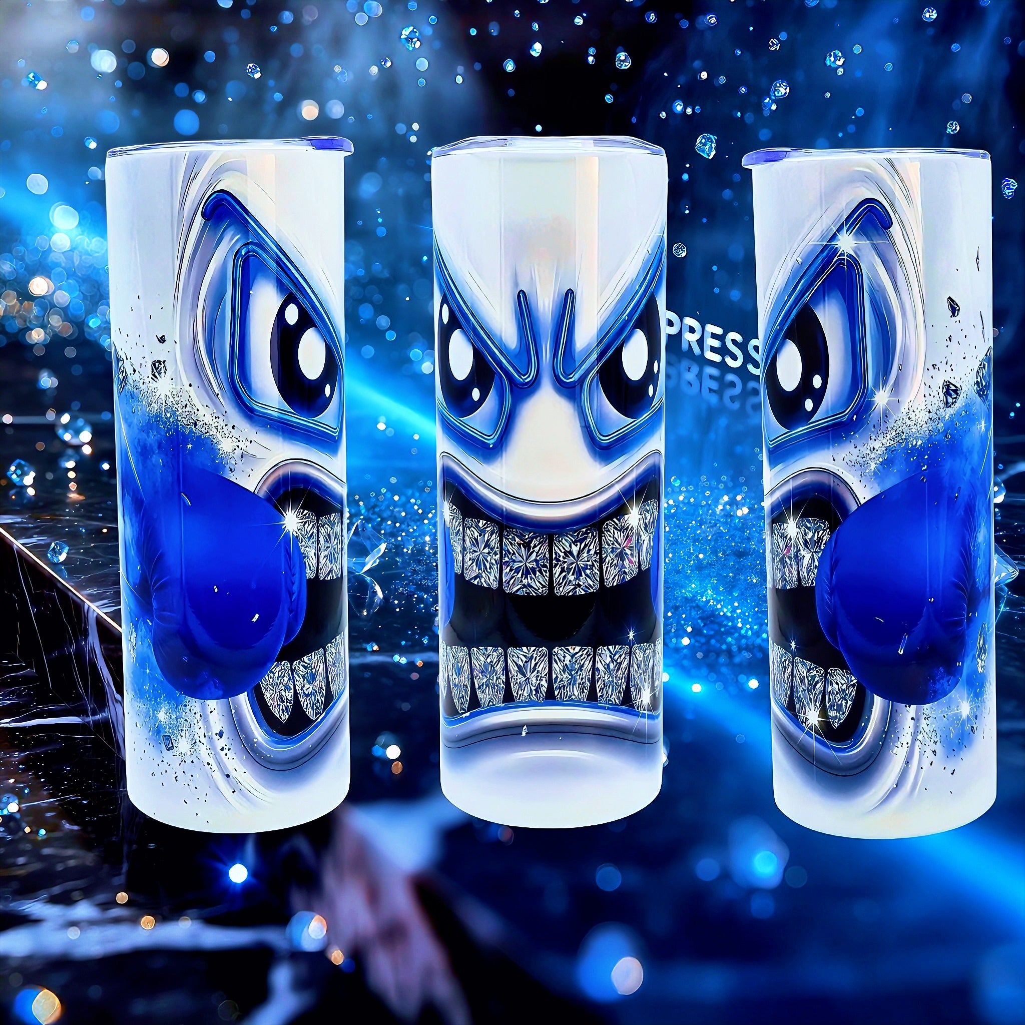 20oz Blue ice power tumbler